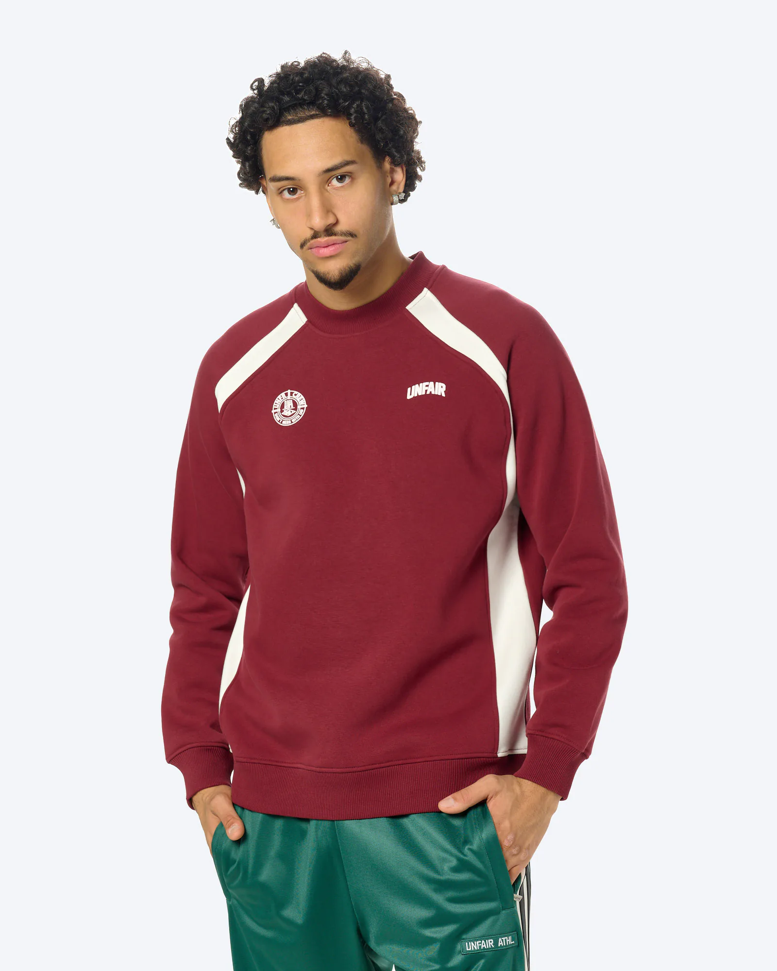 Two Side Panel Crewneck Merlot