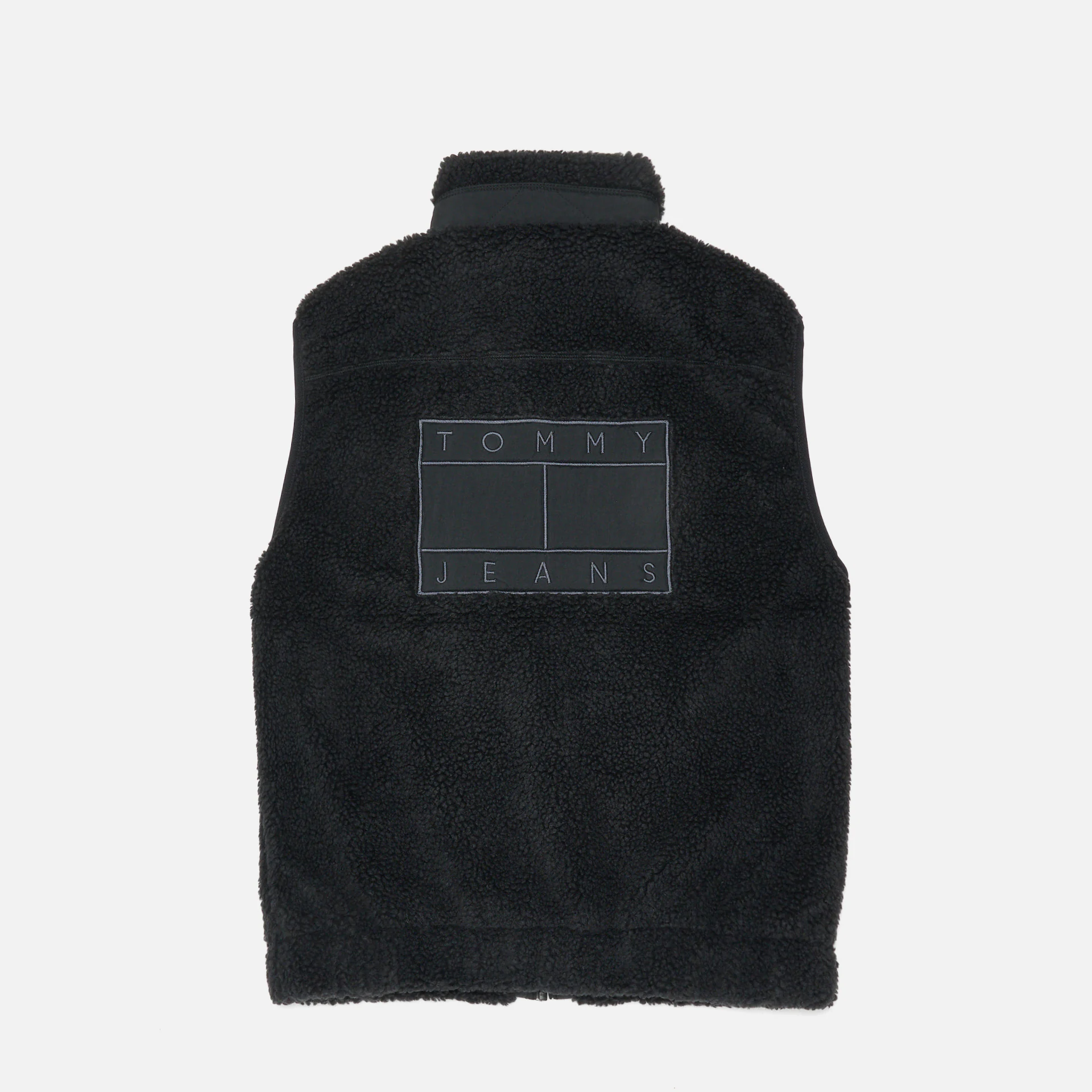 Tommy Jeans Mix Media Sherpa Vest Black