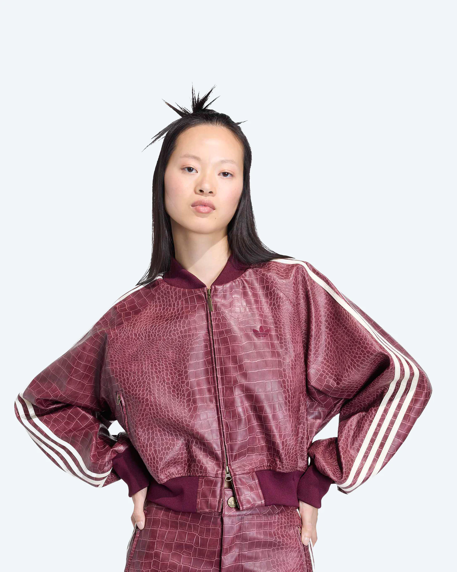 SST Pleather Jacket Maroon