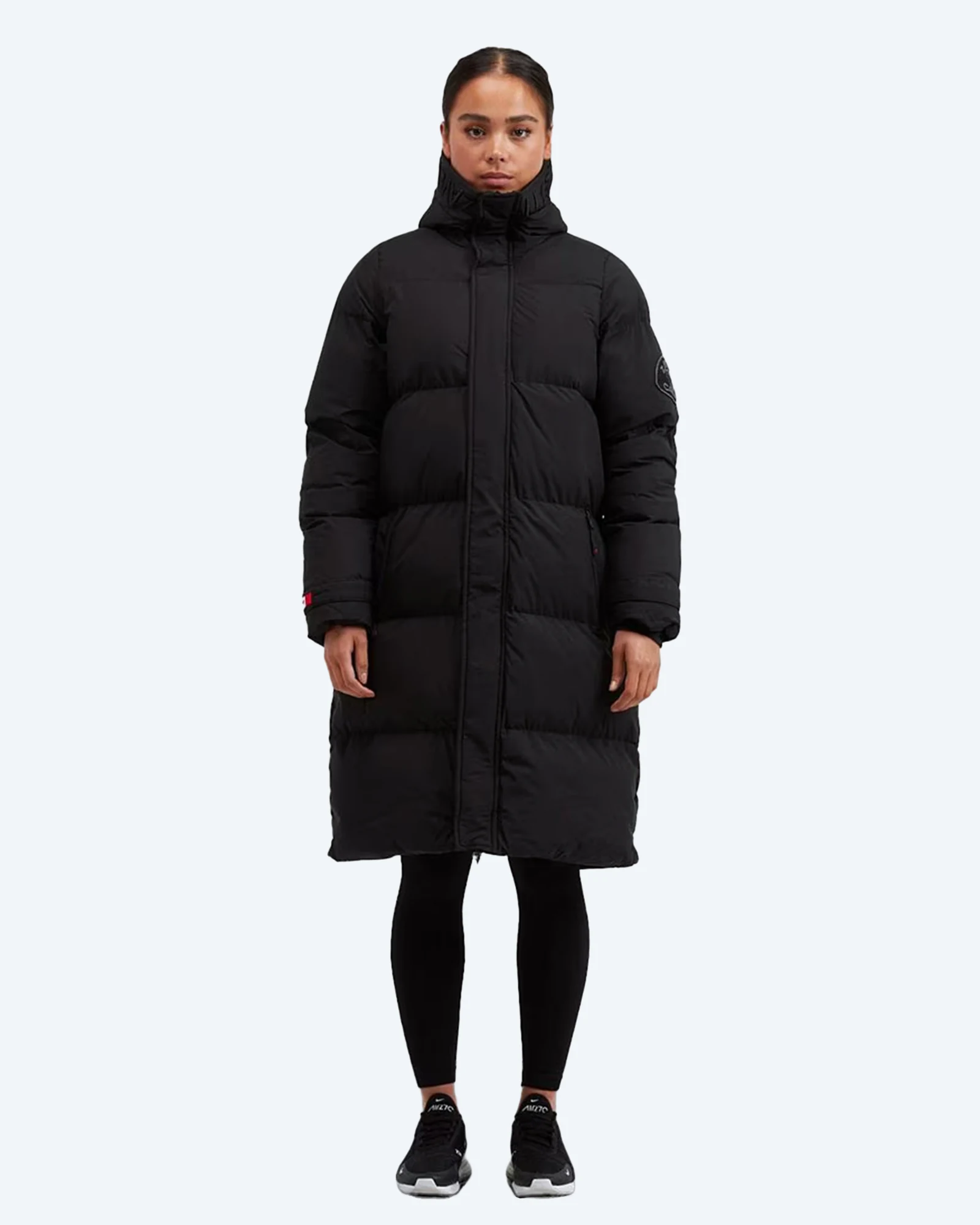 W Alora Longline Puffer Jacket Black