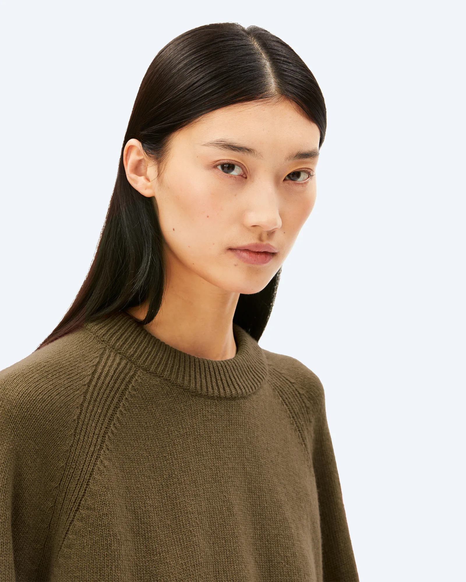 Wool Knit Sweatshirt Claystone Melange