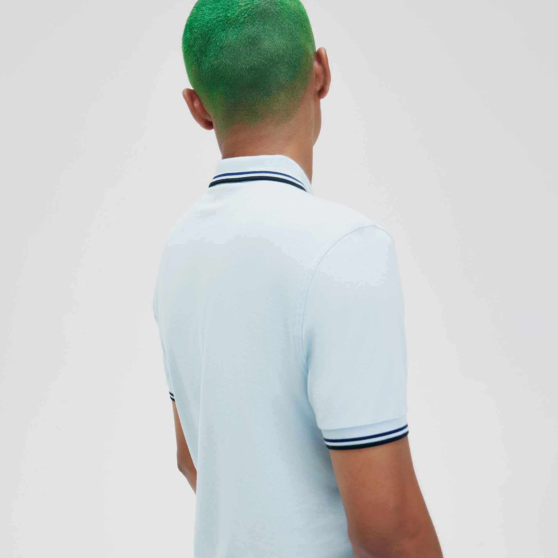 Fred Perry Twin Tipped Polo Shirt Light Ice