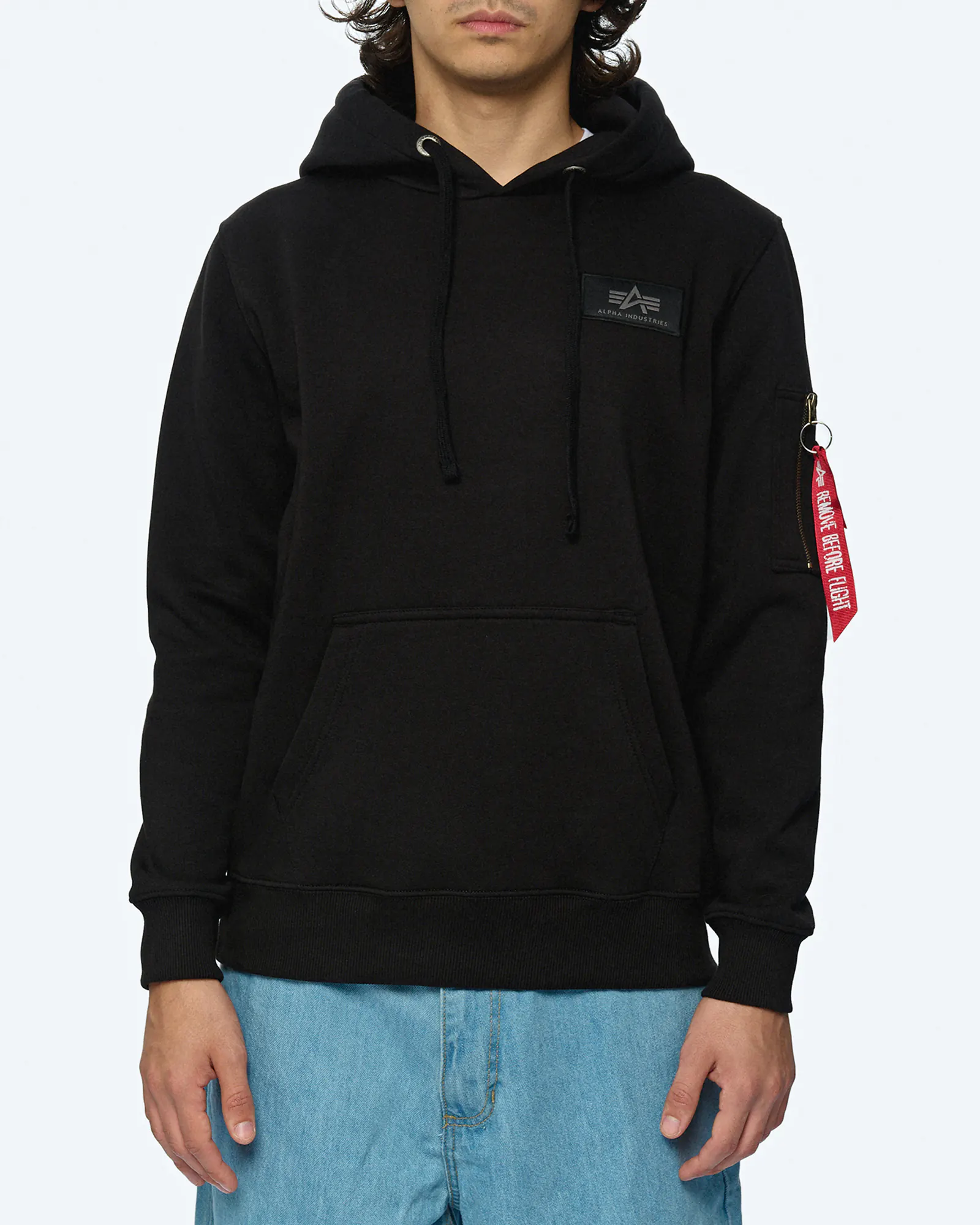 Alpha Industries Back Print Hoody Black Alpha Industries Back Print Hoody Black