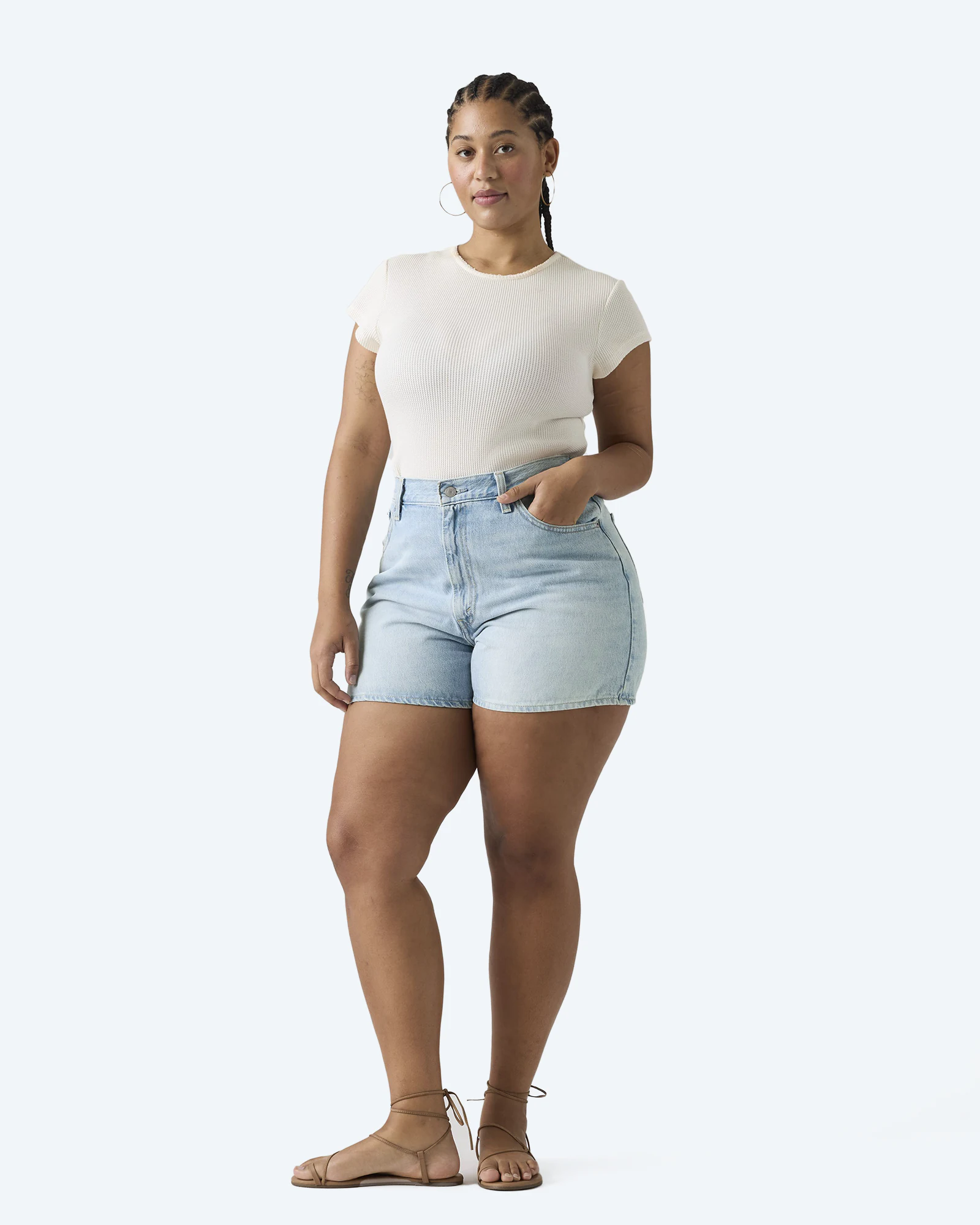 Cinch Mid-Tight Short Light Indigo