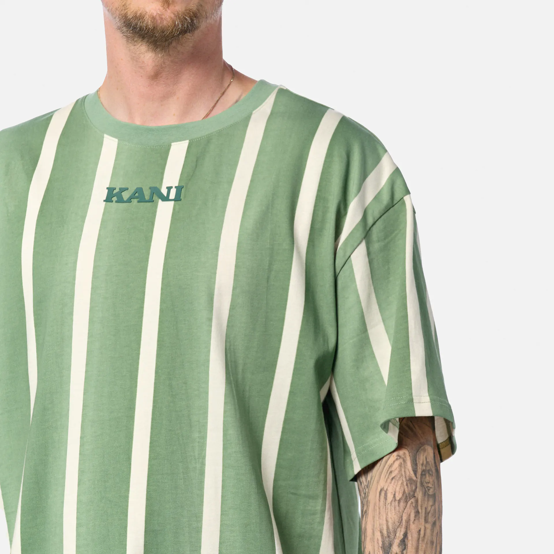 Karl Kani Retro Gradient Stripes T-Shirt Jade Karl Kani Retro Gradient Stripes T-Shirt Jade