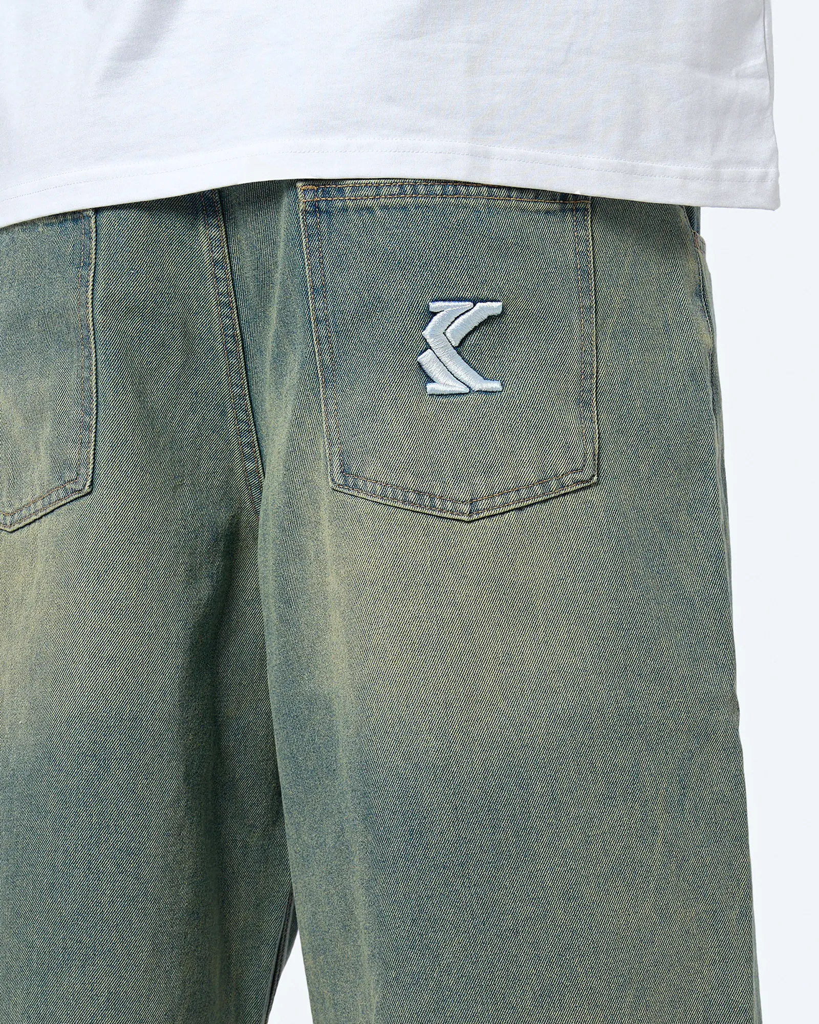 Karl Kani OG Denim Baggy Jorts Bleached Blue Karl Kani OG Denim Baggy Jorts Bleached Blue