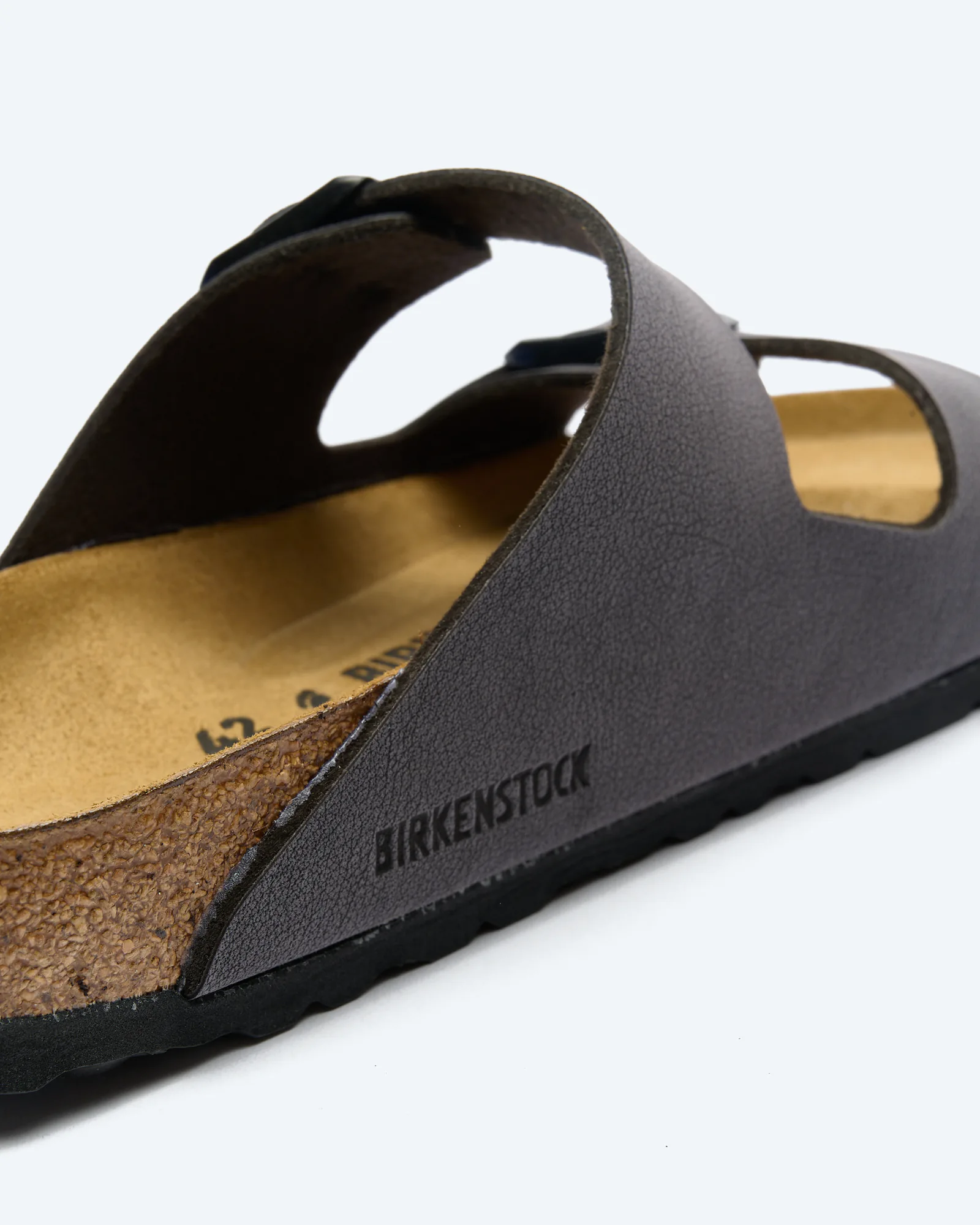 Arizona Birko-Flor Nubuk Leather Sandals Narrow Velvet Gray/Black Buckles