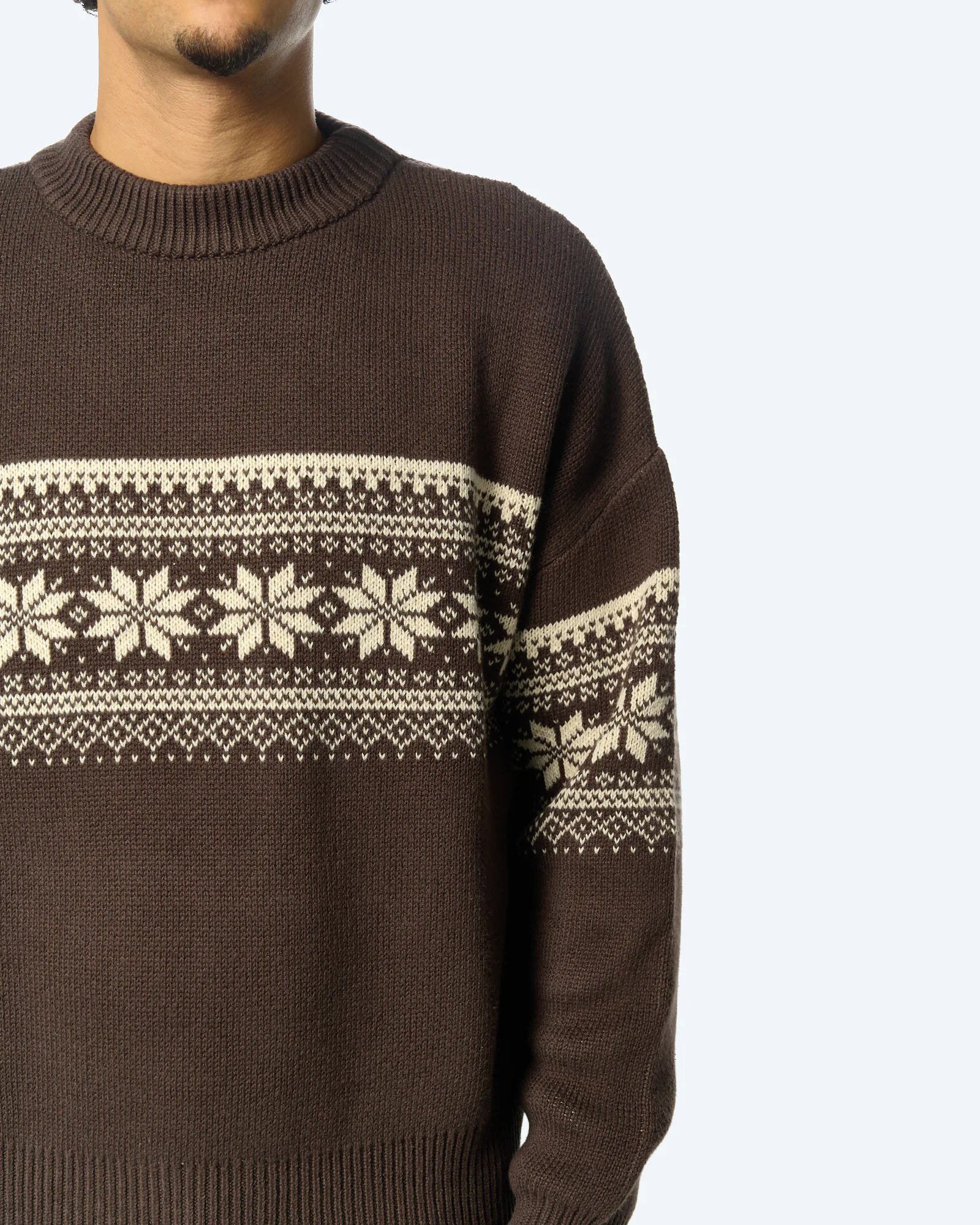 Nordic Knit Sweater Brown