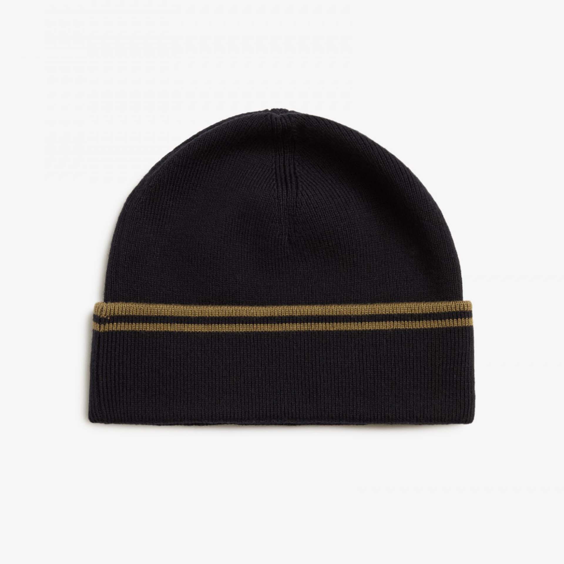 Fred Perry Twin Tipped Merino Wool Beanie Black