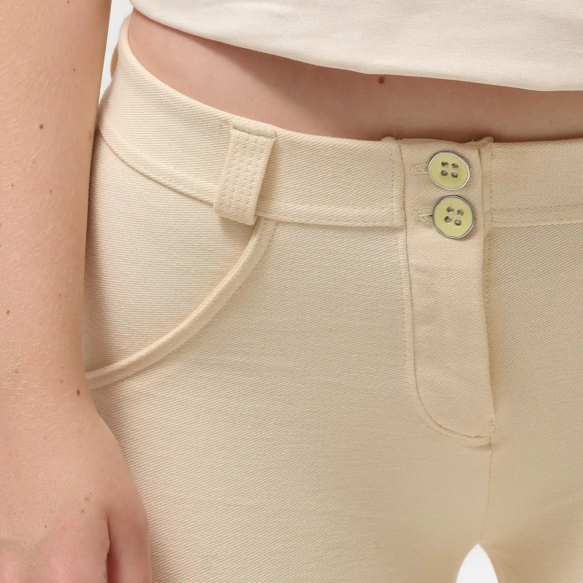 Freddy WR.UP Sustainable Jersey Drill Push-Up Pants Macadamia