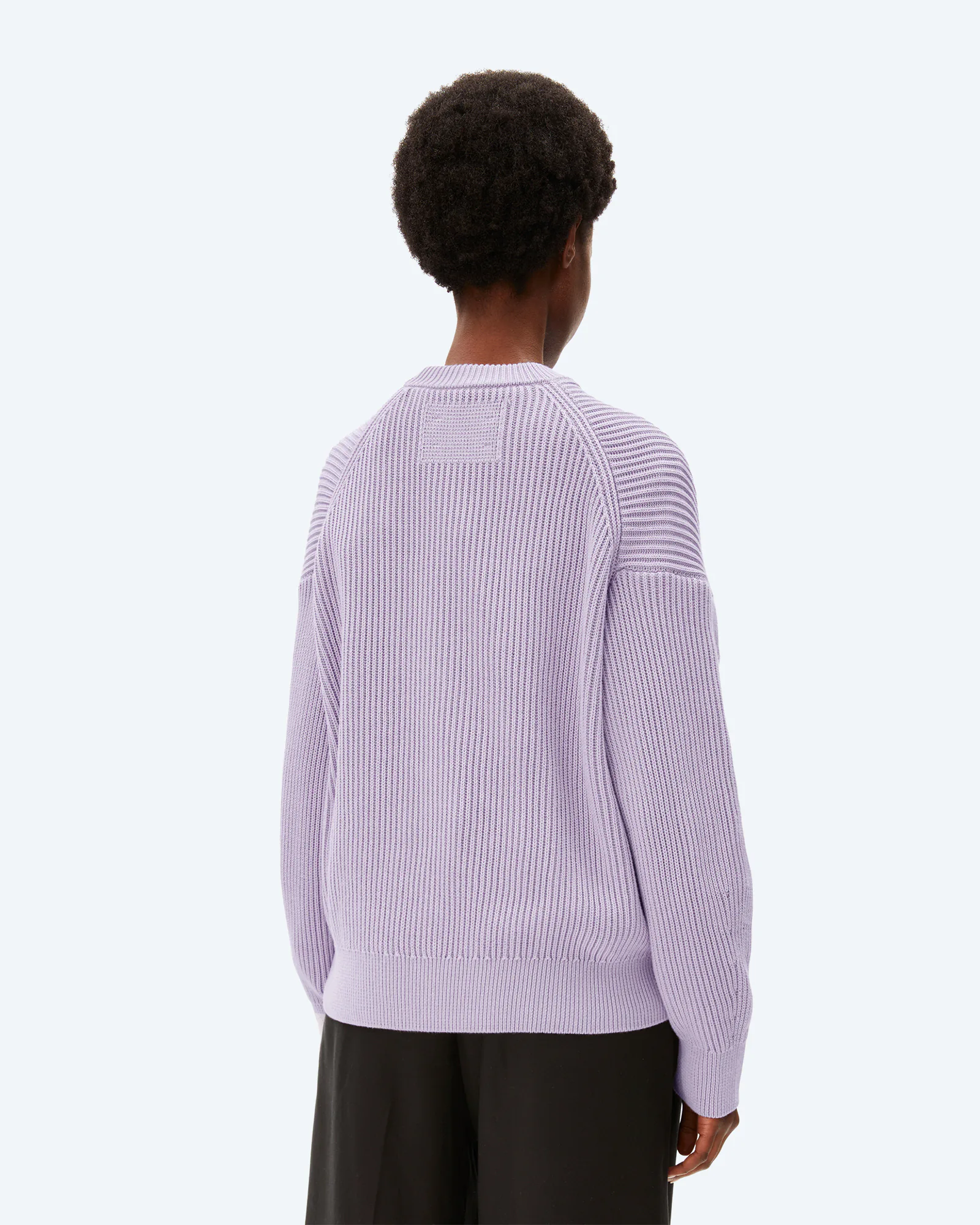 VANISÉ RIB KNIT SWEATER Moonlit Lilac/Dark Moonlit Lilac