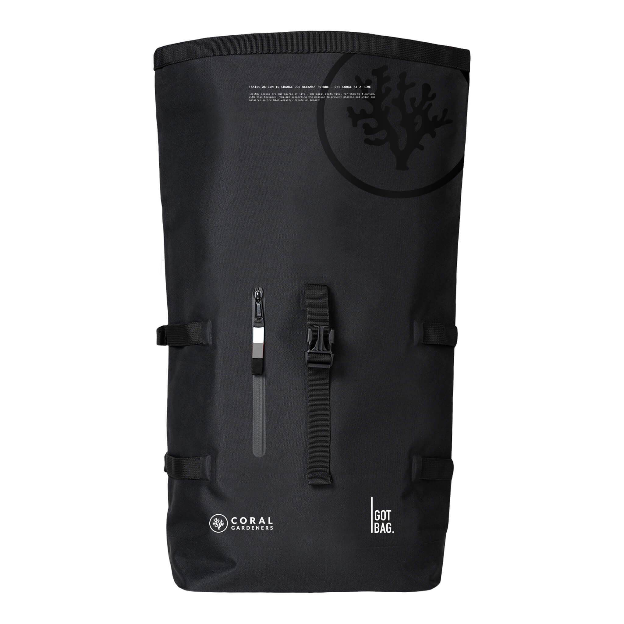 Got Bag Rolltop Coral Gardeners Black