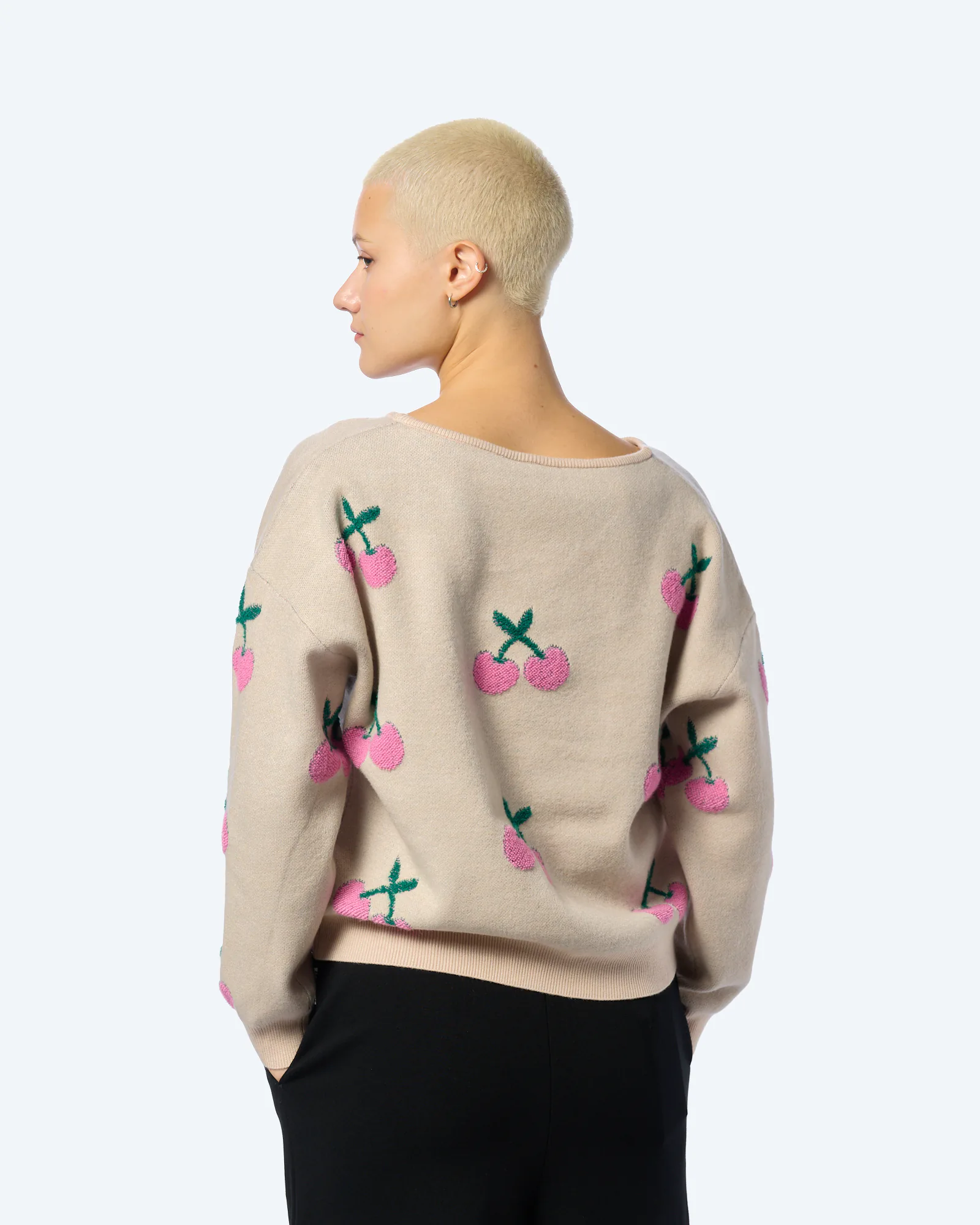 Kleinigkeit Görls Cherry Wollma Strickpullover Beige
