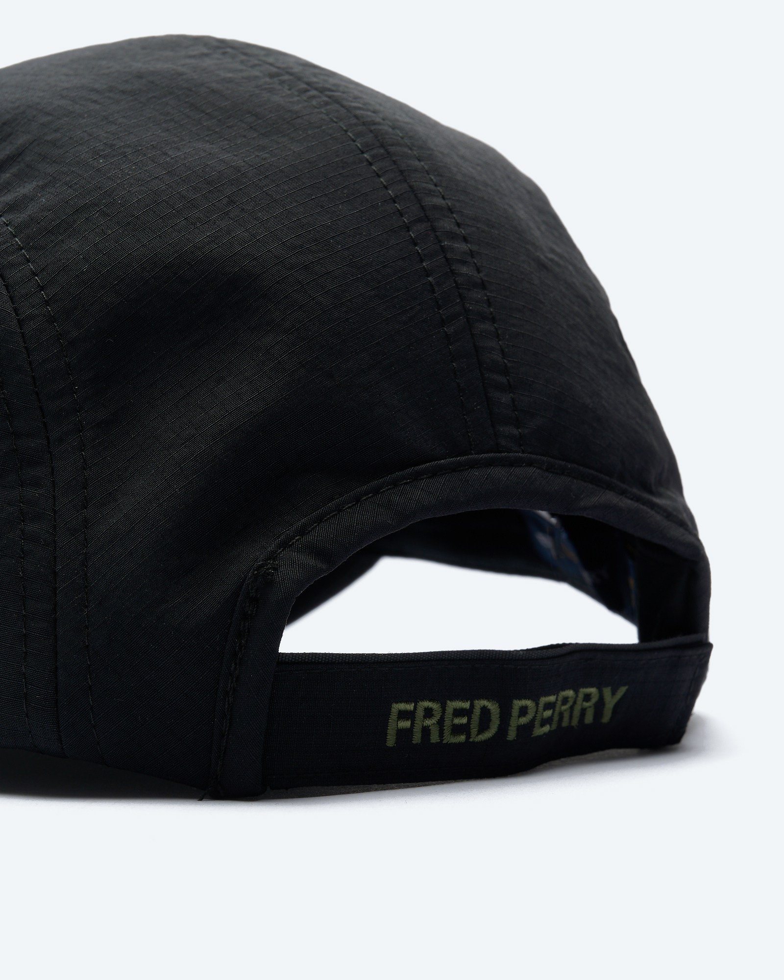 Fred Perry 5 Panel Ripstop Cap Black