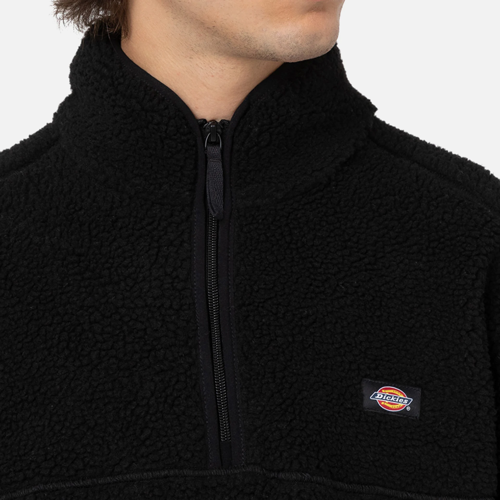 Dickies Mount Hope Quarter Zip Fleece Sweatshirt Black