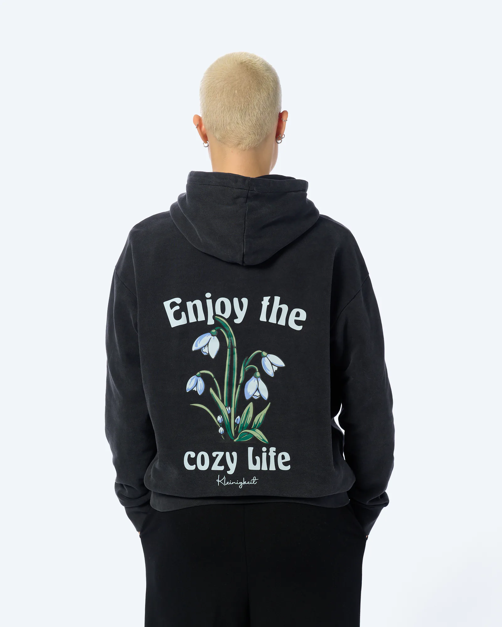 Kleinigkeit Cozy Life Hoodie Black Dyed