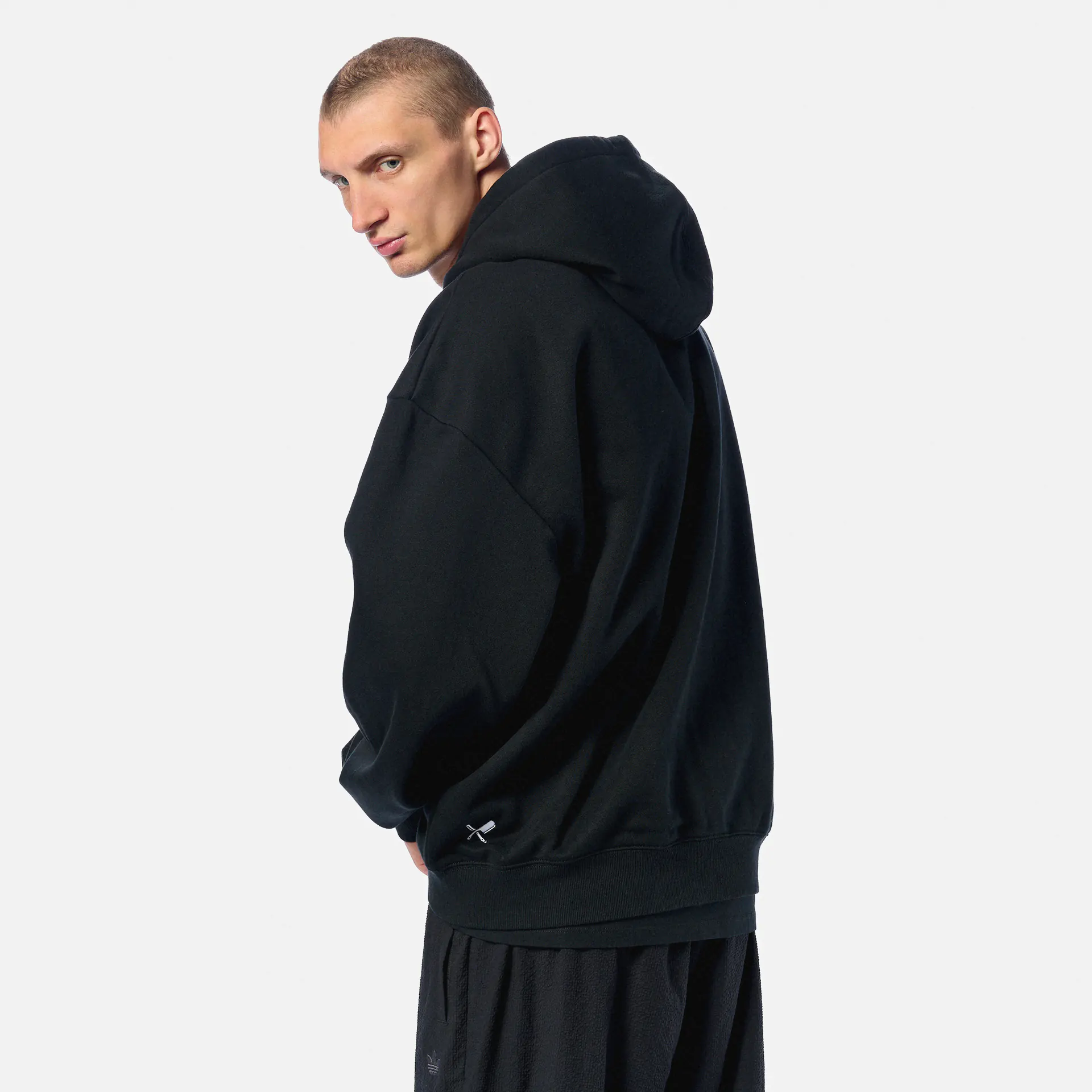 Distorted People Classic Oversized Zip Hoodie Black