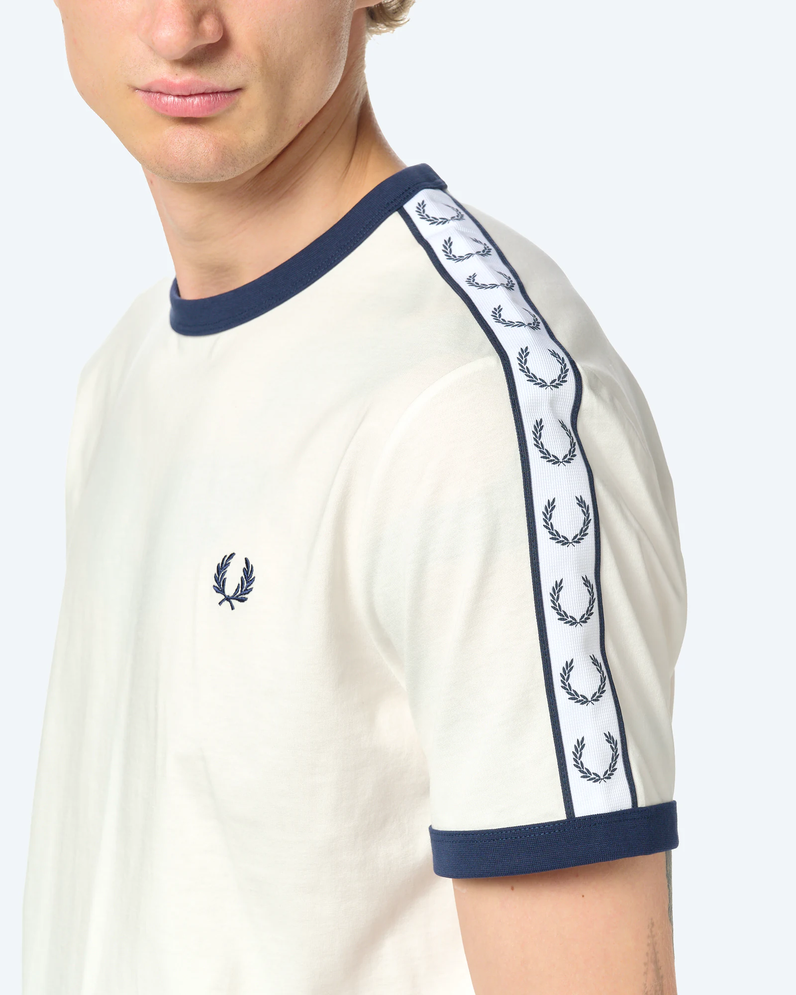Fred Perry Taped Ringer T-Shirt Snow White