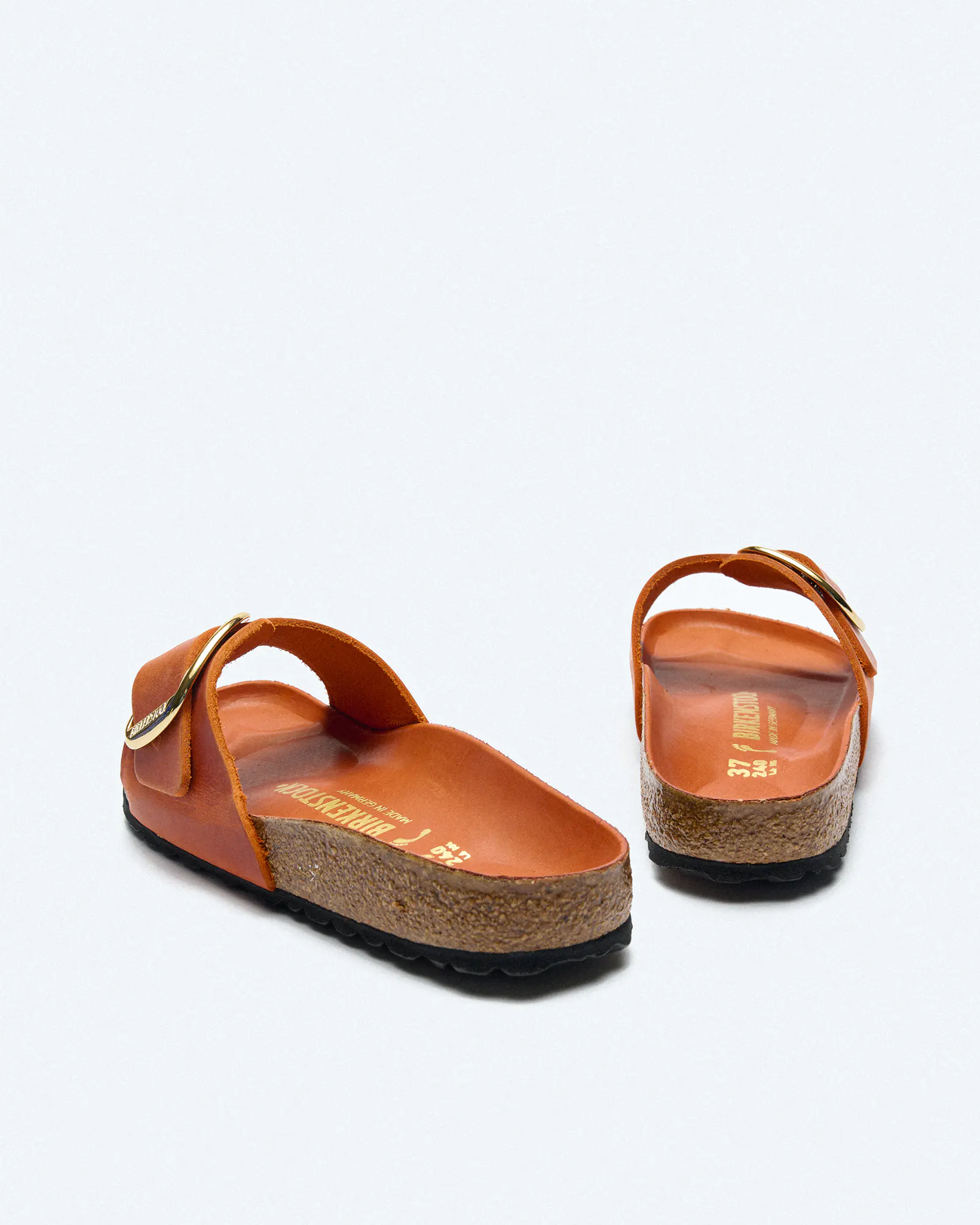 Birkenstock Madrid Big Buckle Oiled Leather (Narrow Fit) Sandals Burnt Orange Birkenstock Madrid Big Buckle Oiled Leather (Narrow Fit) Sandals Burnt Orange