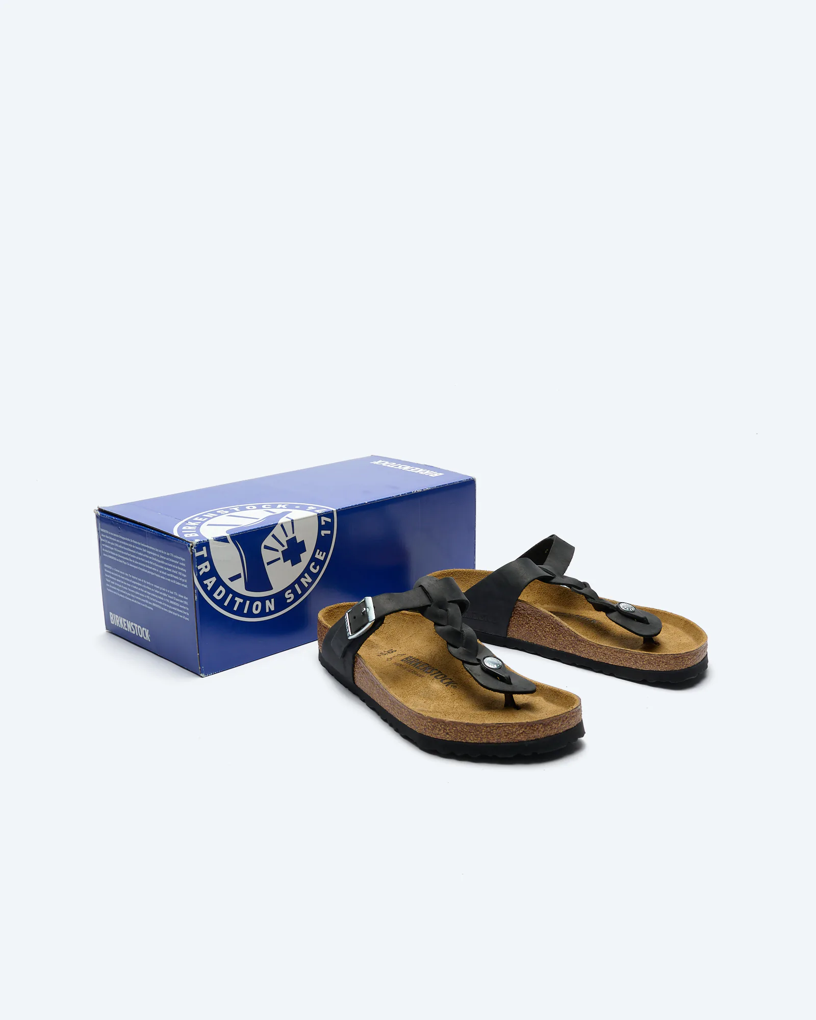 Gizeh Braided Sandals Black