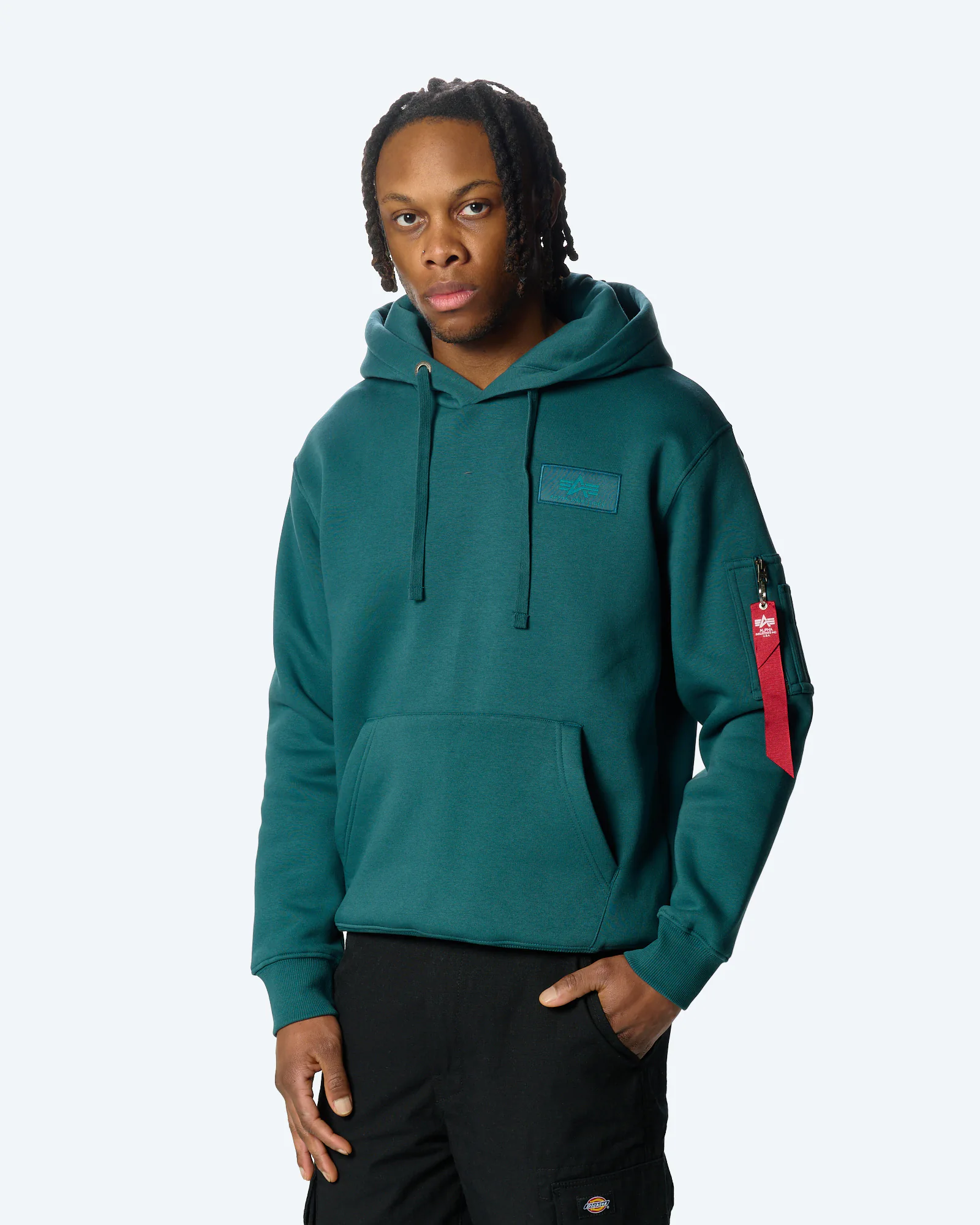 Alpha Industries Back Print Hoodie Deep Petrol