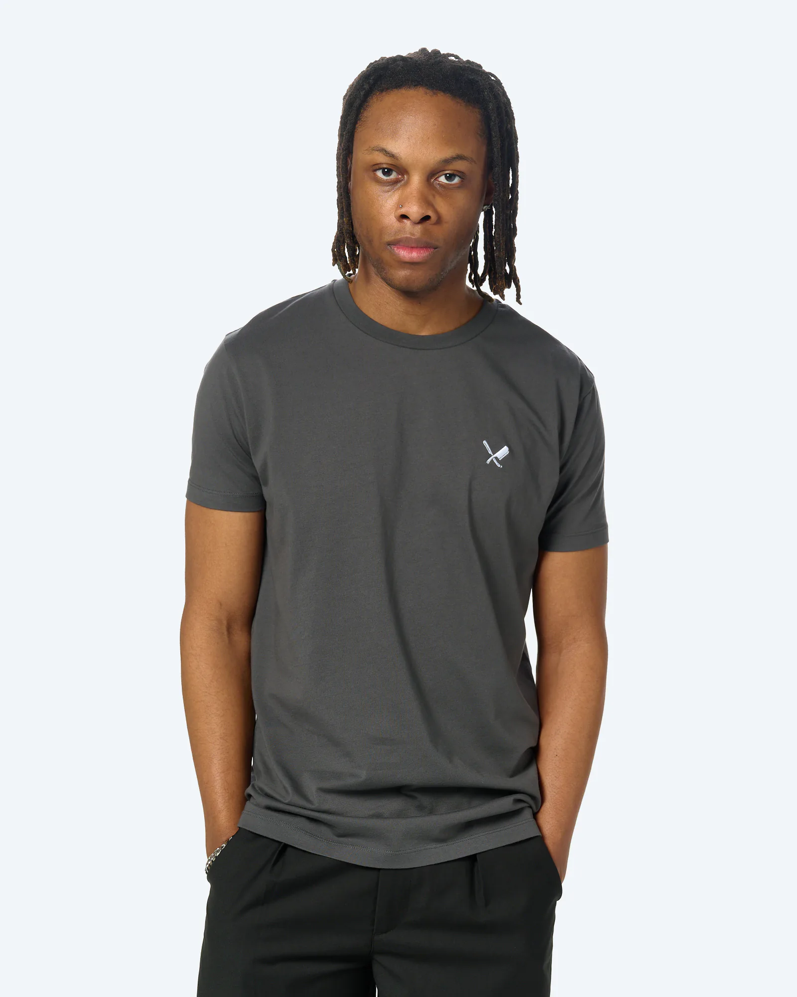 Distorted People Classic Crew Neck T-Shirt Dusk 