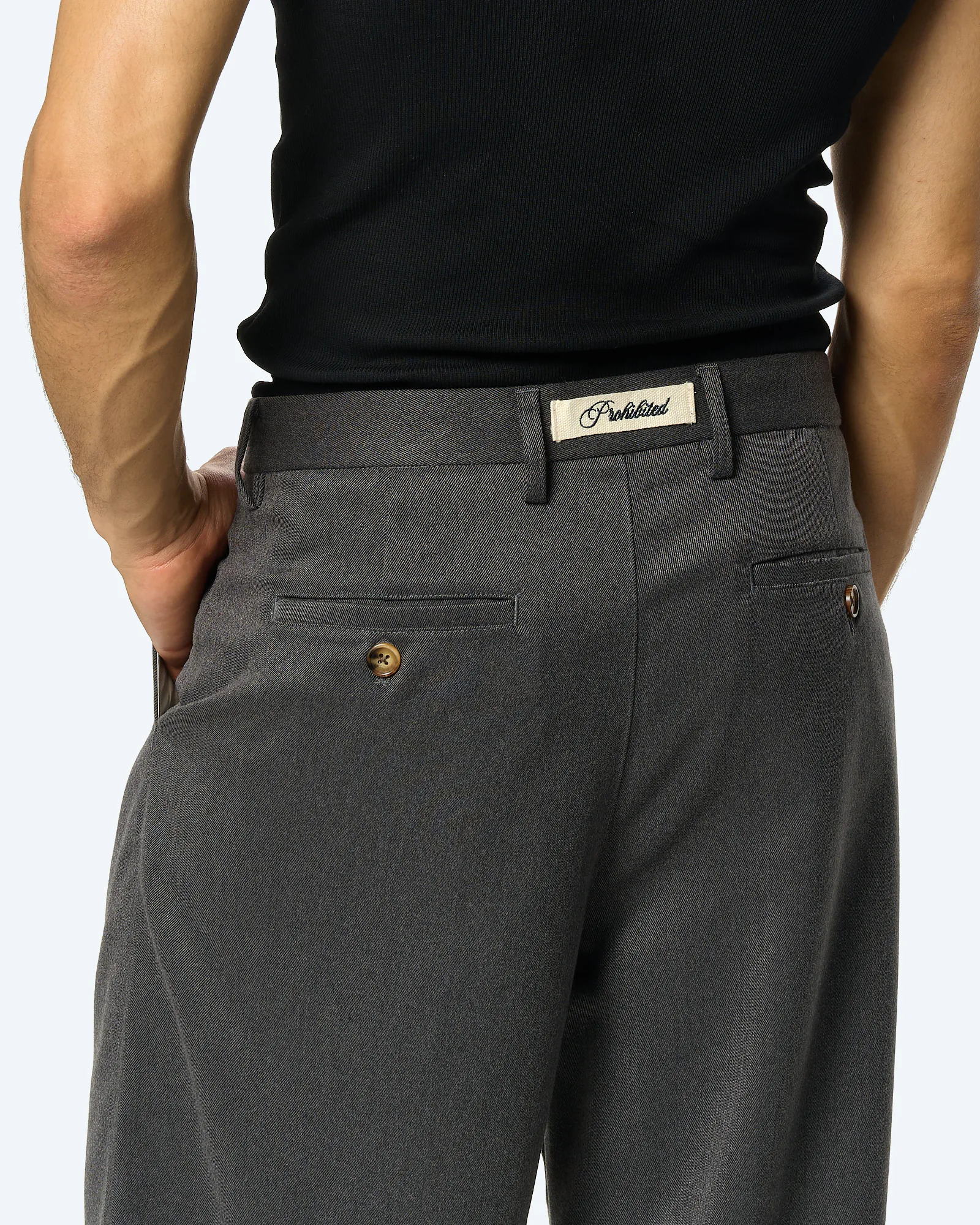 Heritage Pleated Pants Dark Grey