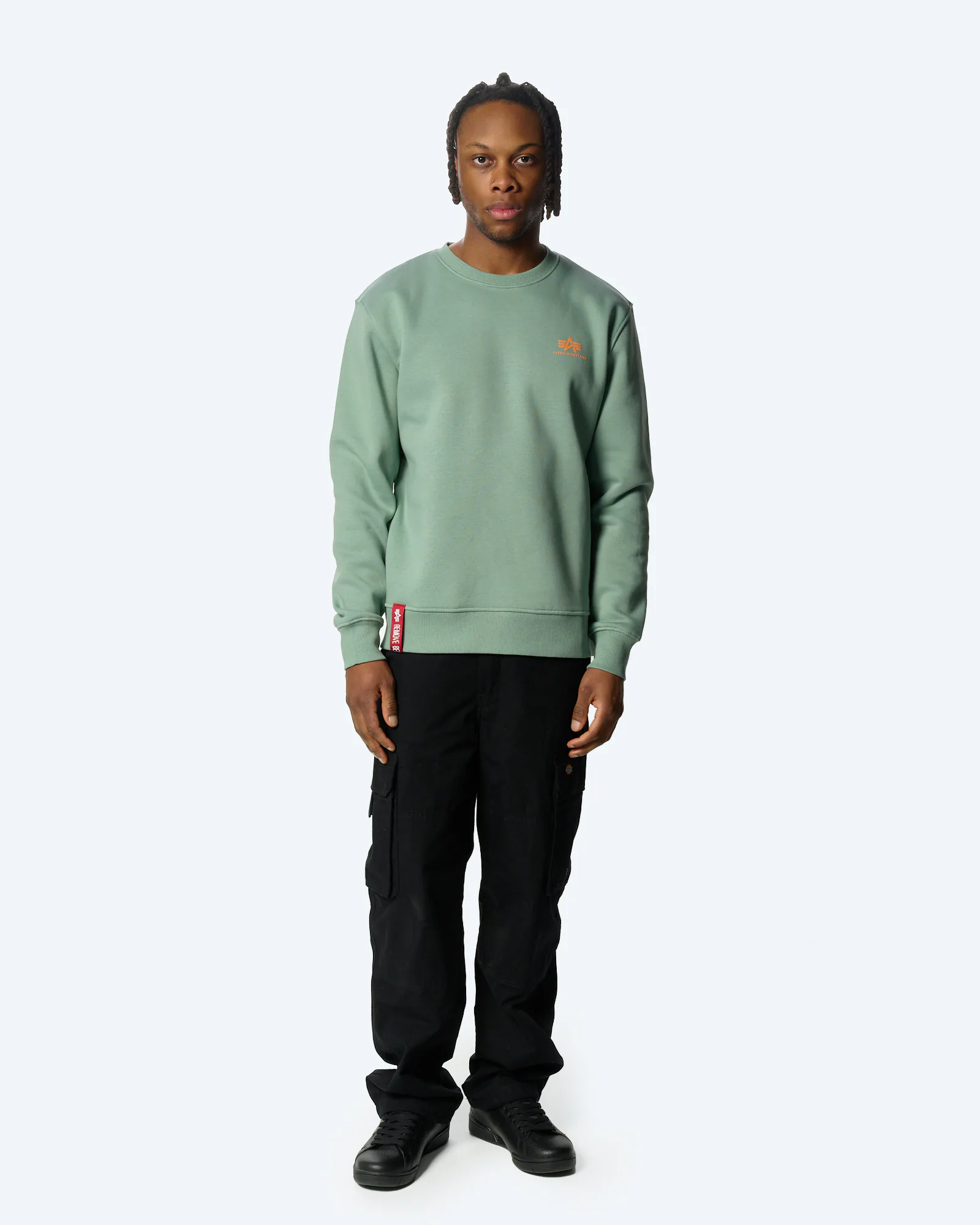 Alpha Industries Basic Sweater Small Logo Frosted Green