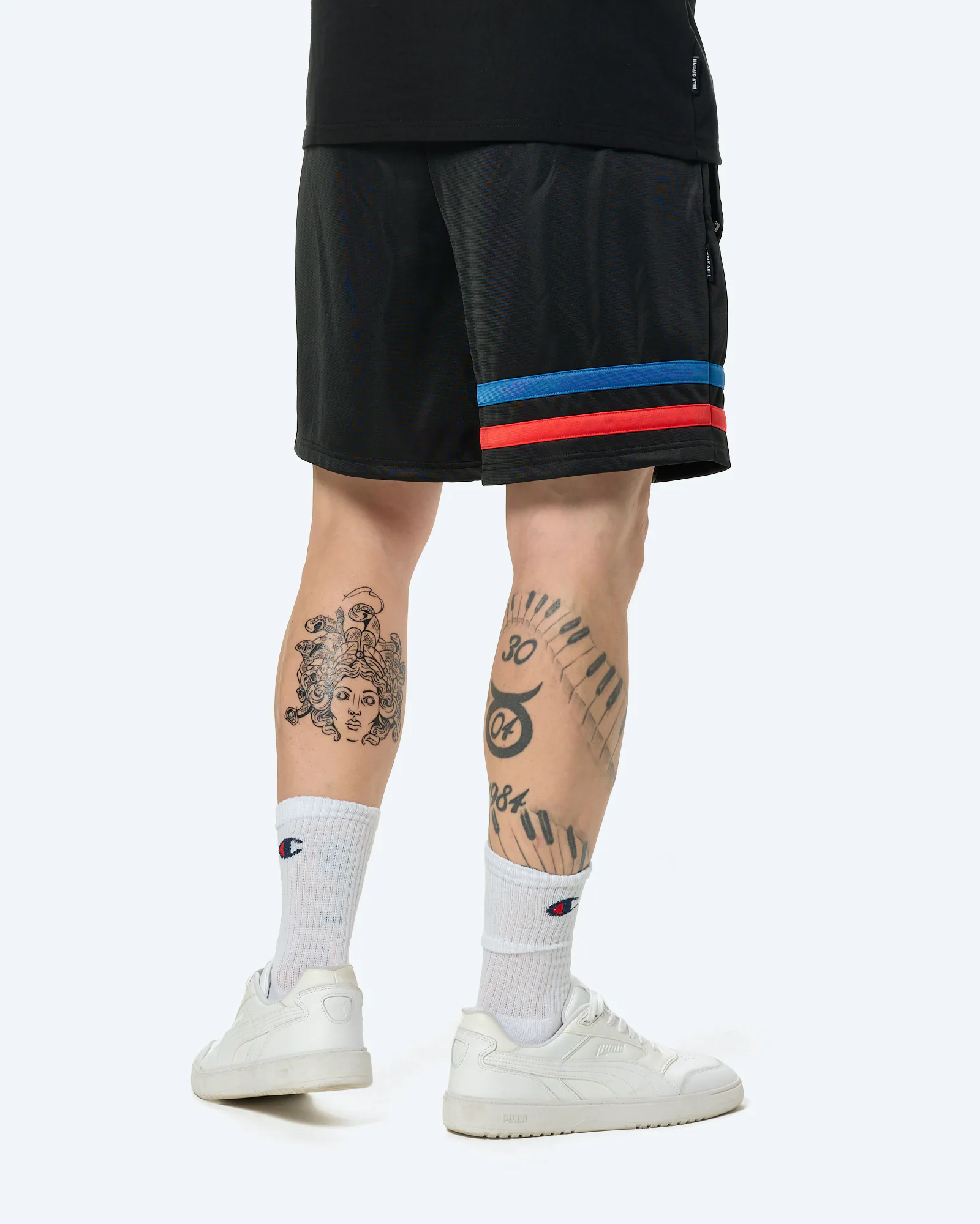 DMWU Athletic Shorts Black Tricolore
