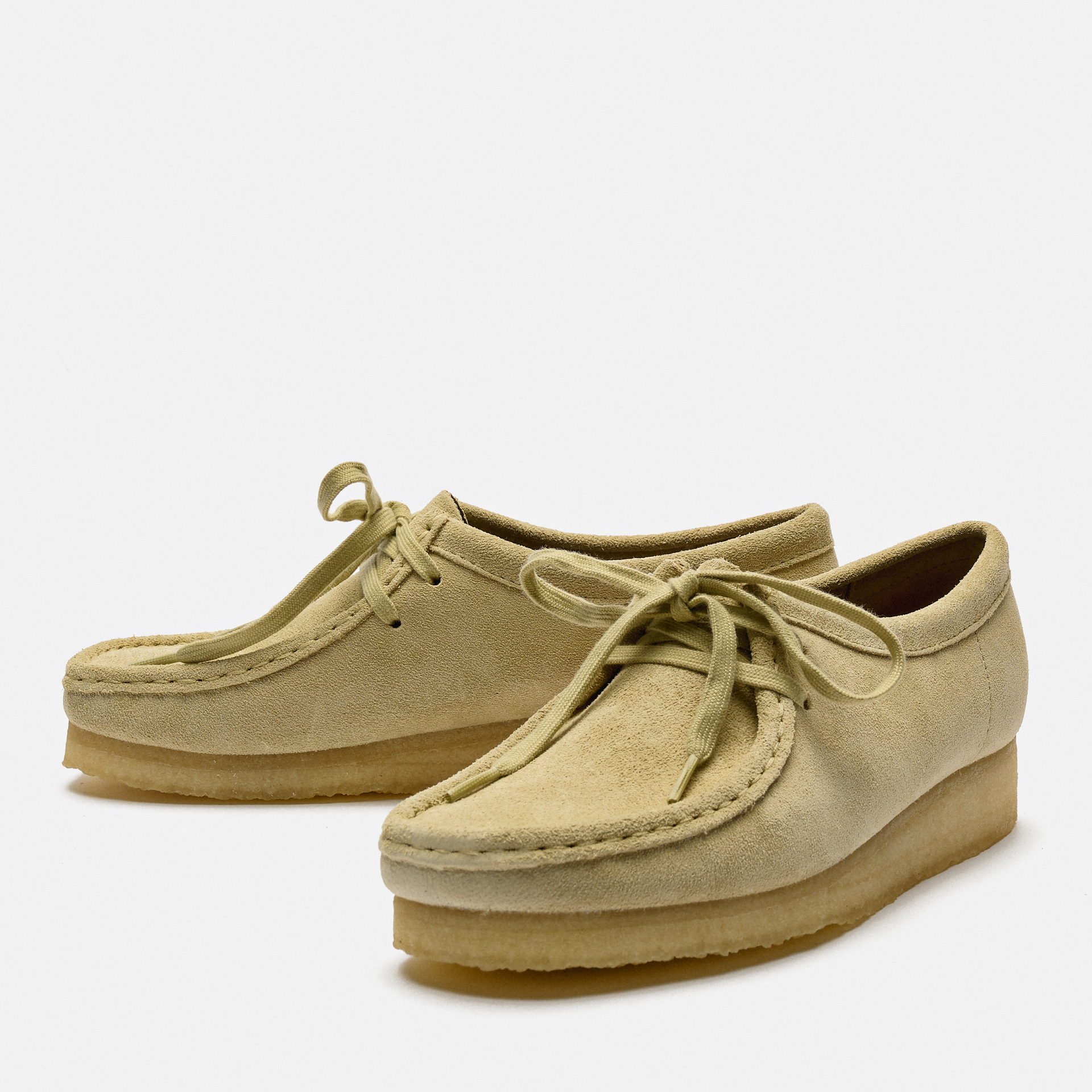 Clarks Women's Wallabee Suede Shoes Maple