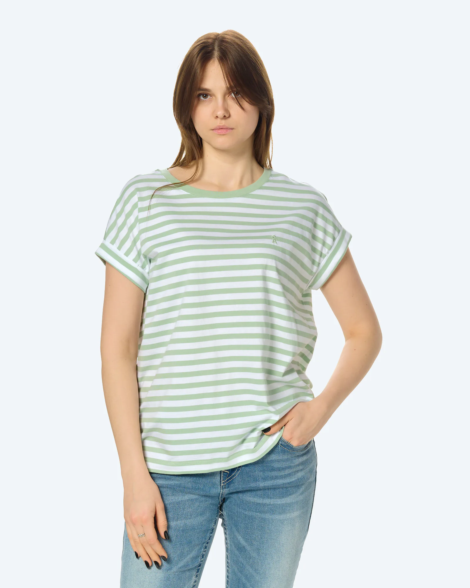 ARMEDANGELS IDAARA STRIPES T-Shirt White/Foam