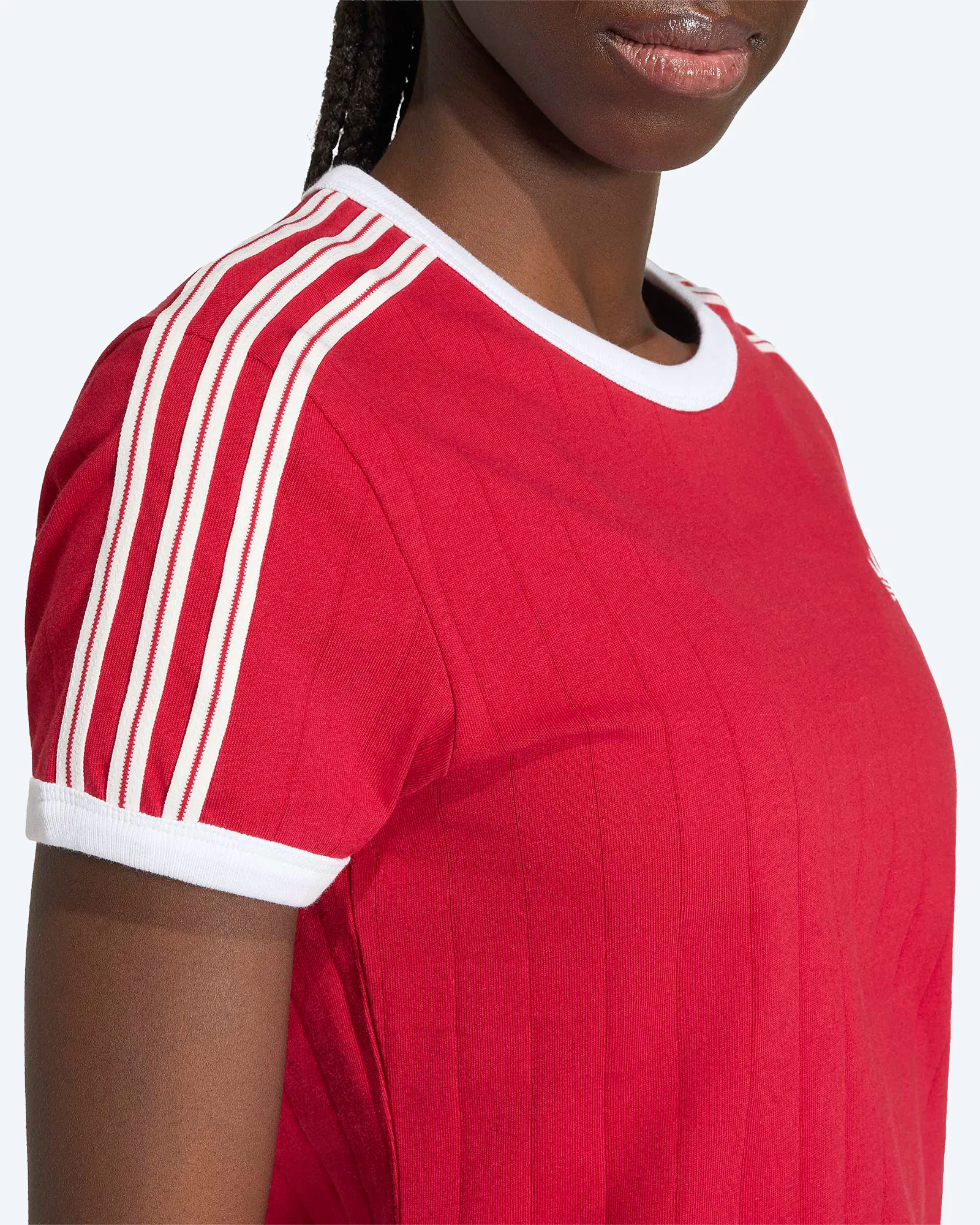 Pinstripe Slim Tee Team Victory Red/White