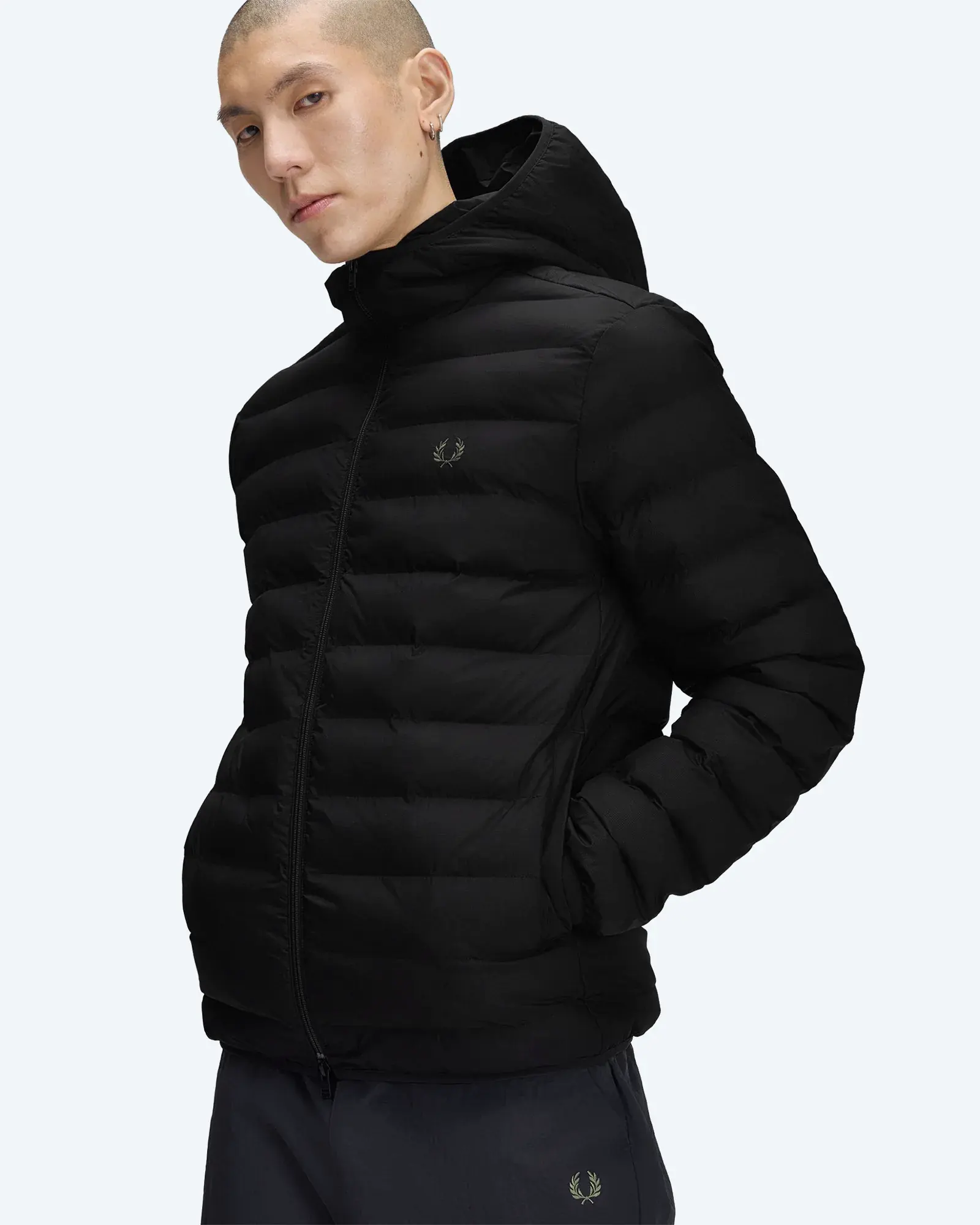 Hooded Insulated Jacket Black