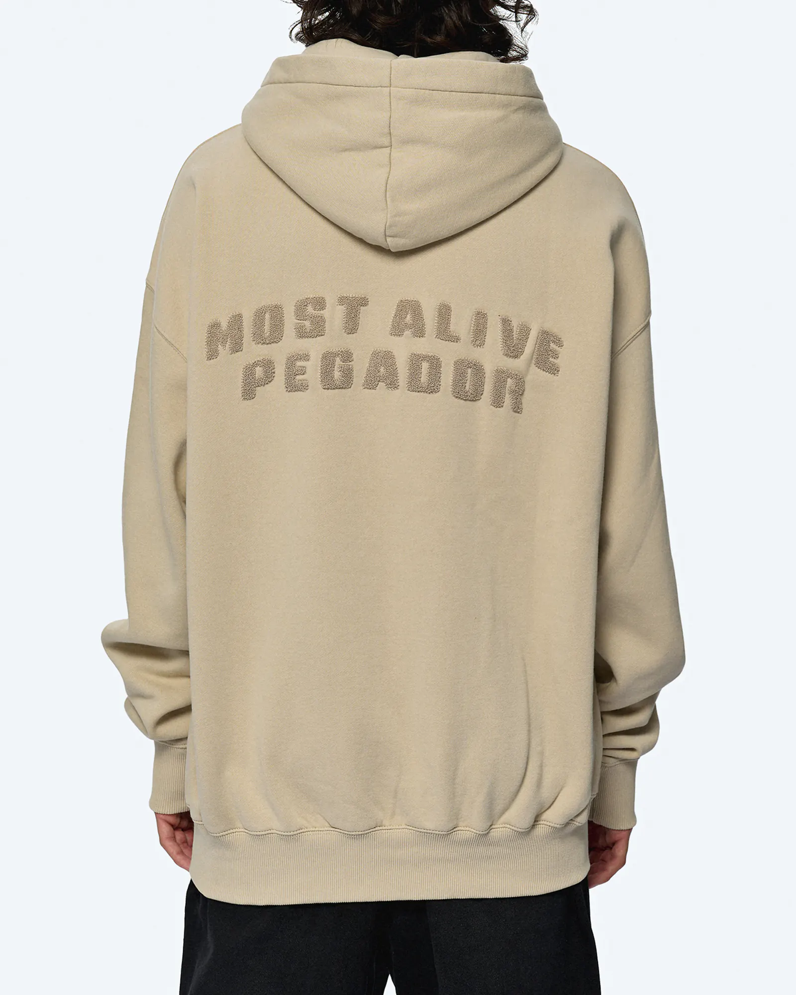 PEGADOR Buford Oversized Hoodie Washed Light Beige PEGADOR Buford Oversized Hoodie Washed Light Beige