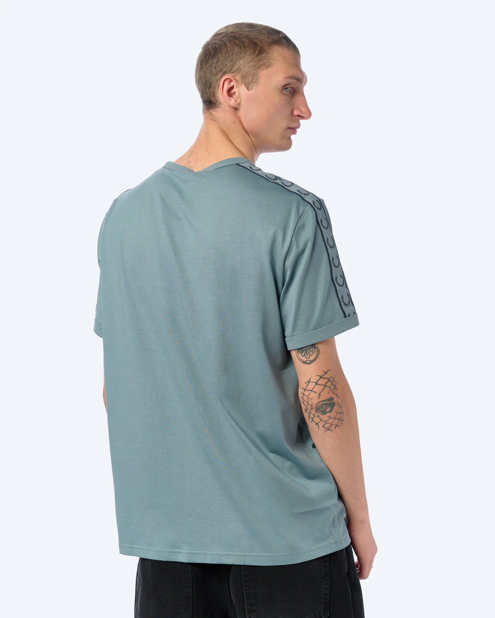 Fred Perry Contrast Tape Ringer T-Shirt Stockport-Blau/Marineblau