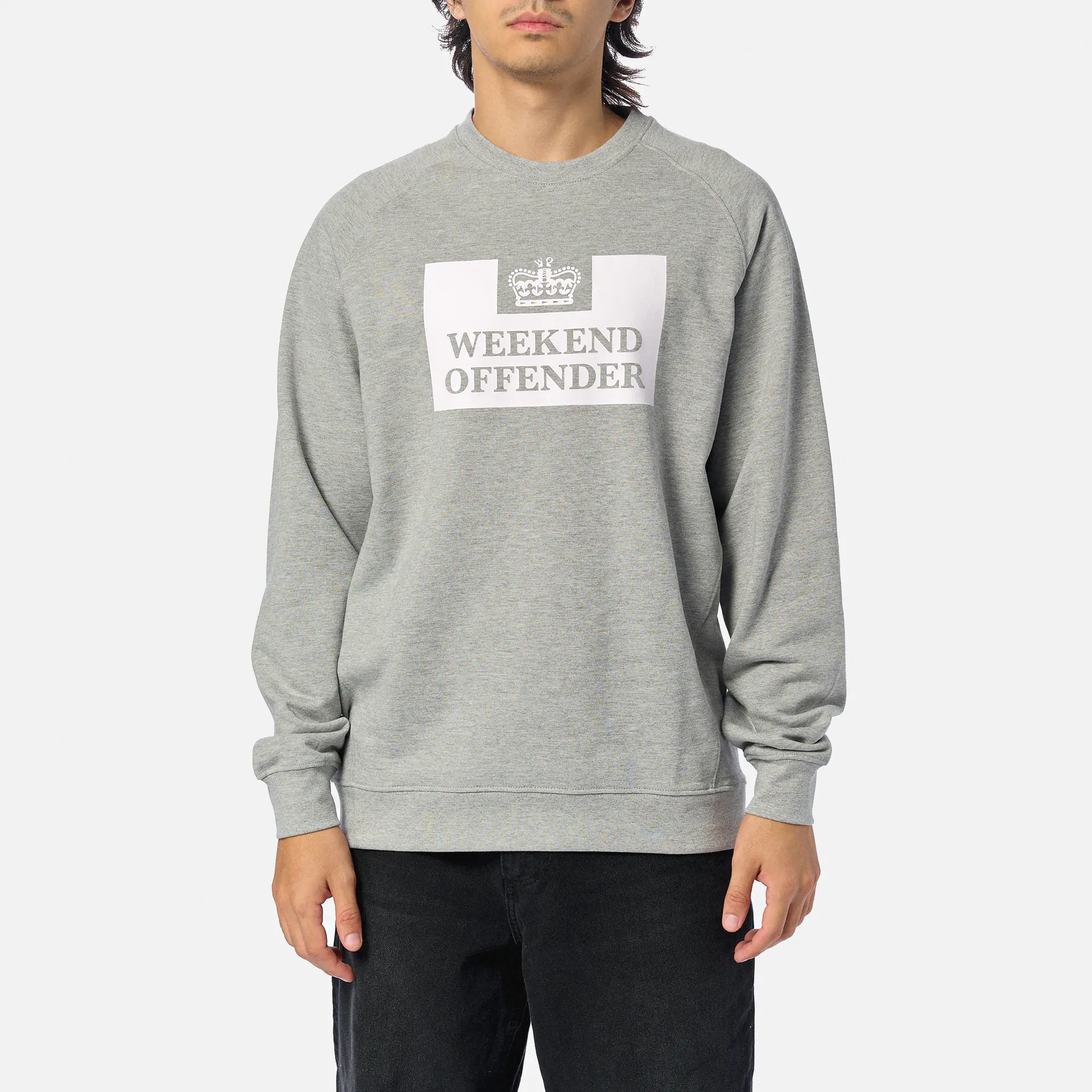 Weekend Offender Penitentiary Classic Sweatshirt Grey Marl