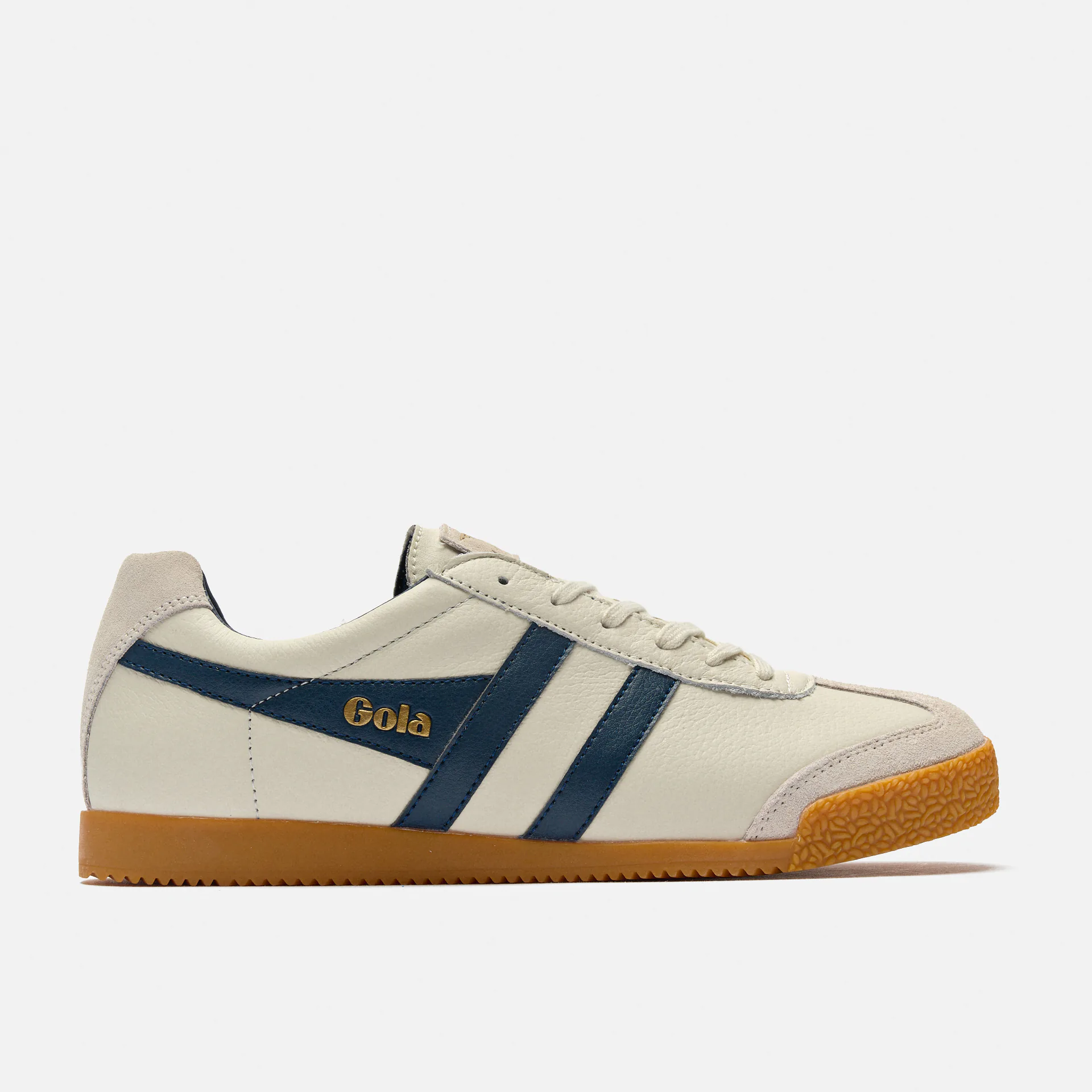 Gola Harrier Leather Sneaker Off White/Navy/Navy