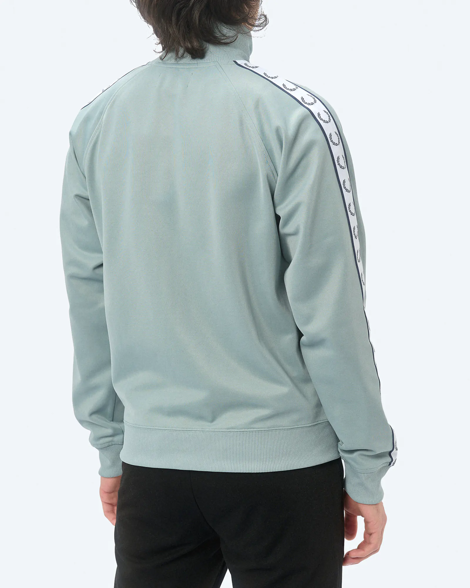 Fred Perry Taped Track Jacket Silver Blue Fred Perry Taped Track Jacket Silver Blue