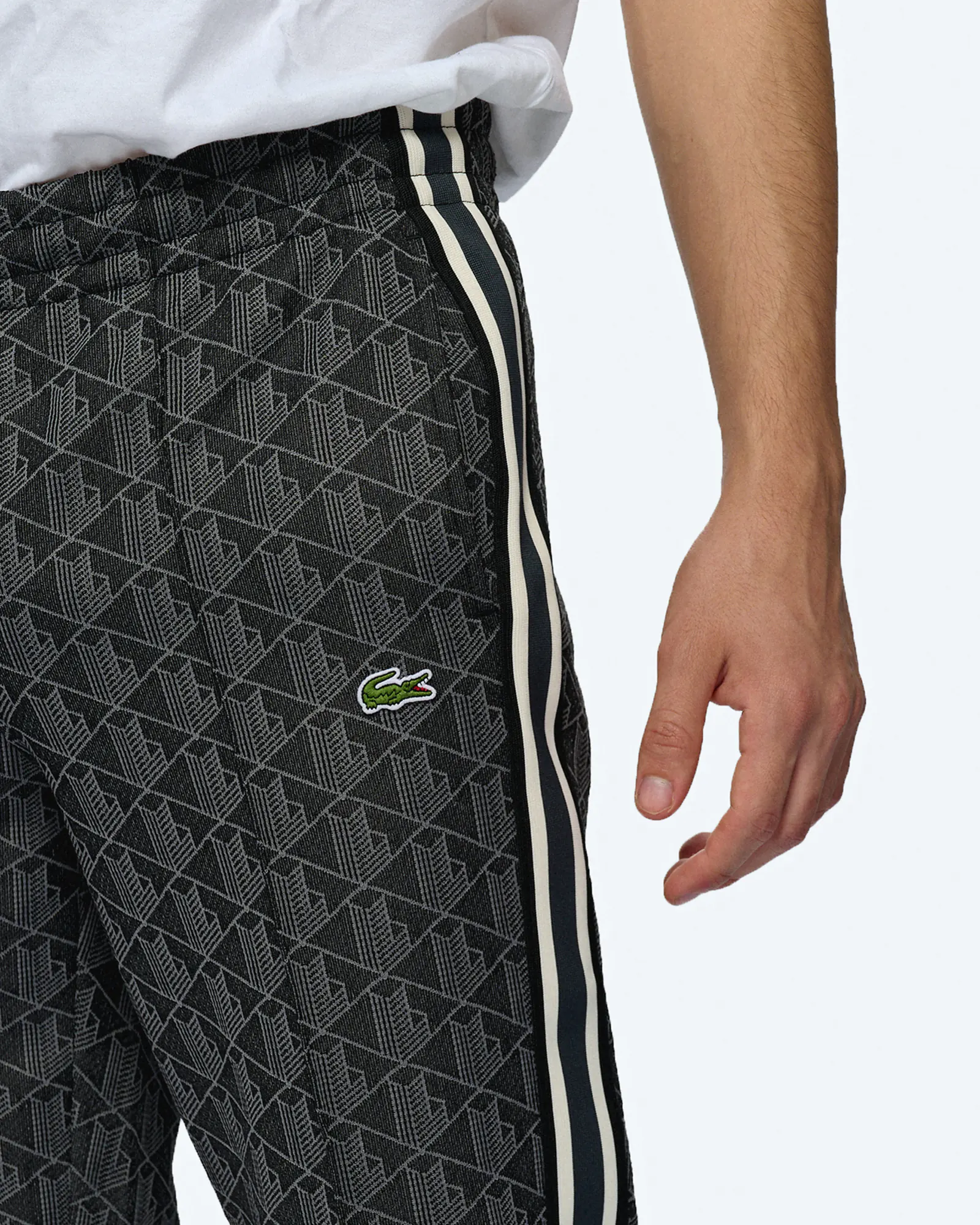 Lacoste Paris Monogram Jacquard Track Pants Black/Graphite Lacoste Paris Monogram Jacquard Track Pants Black/Graphite