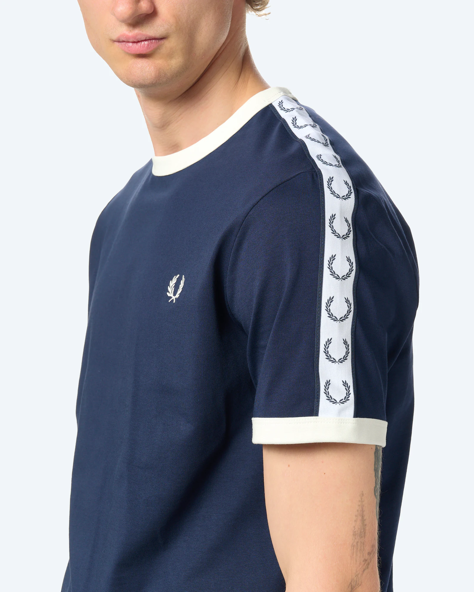 Taped Ringer T-Shirt Carbon Blue