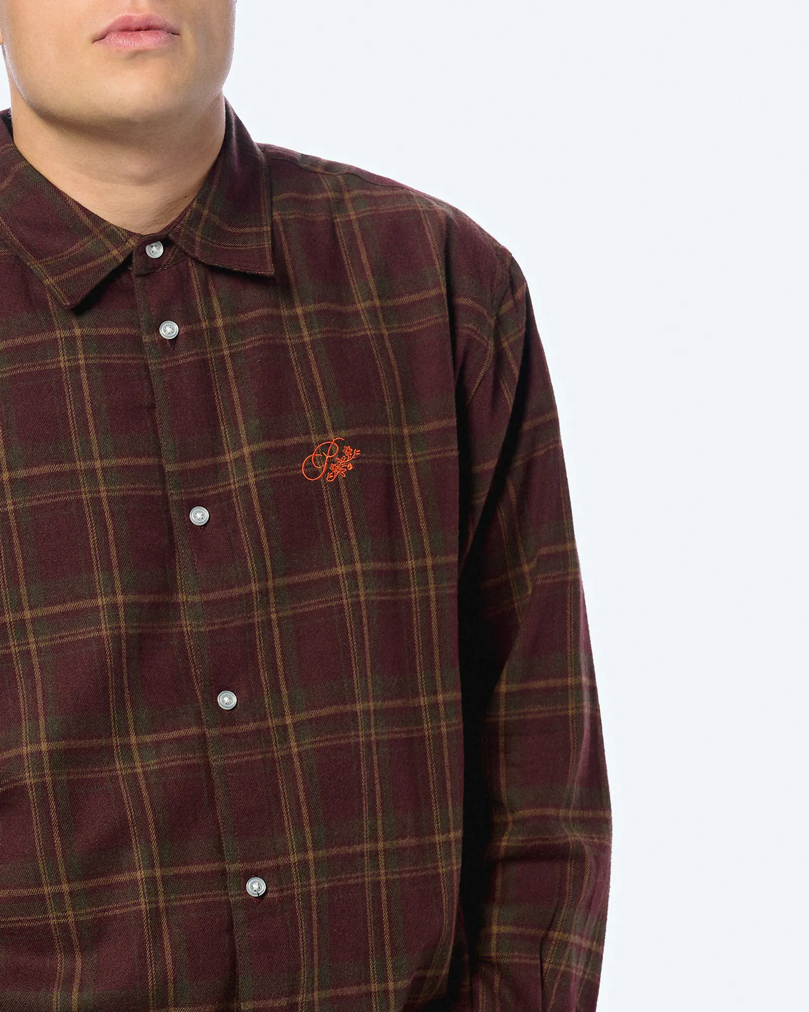 Prohibited Timber Flannel Shirt Bordeaux