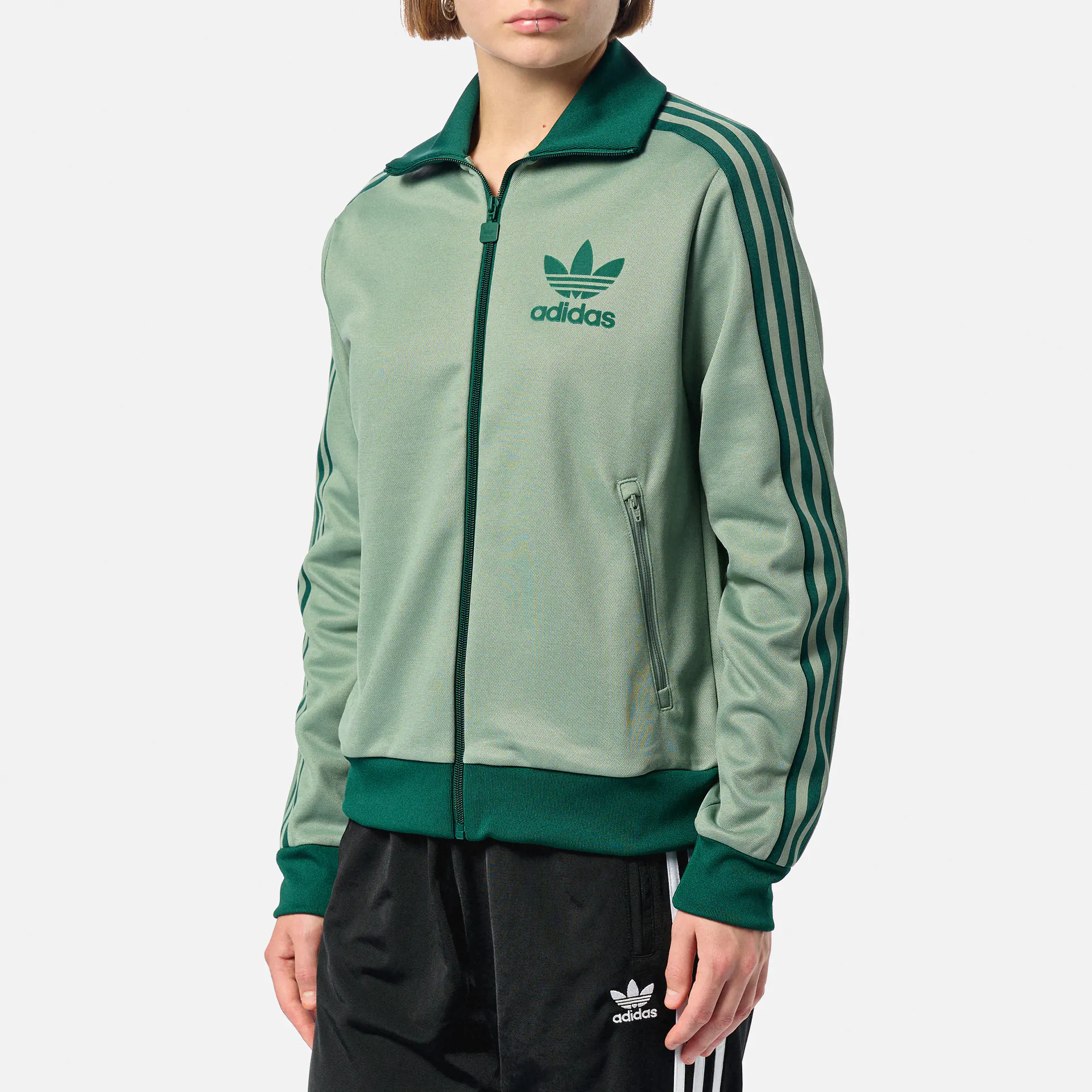 adidas Originals Beckenbauer Track Top Silver Green