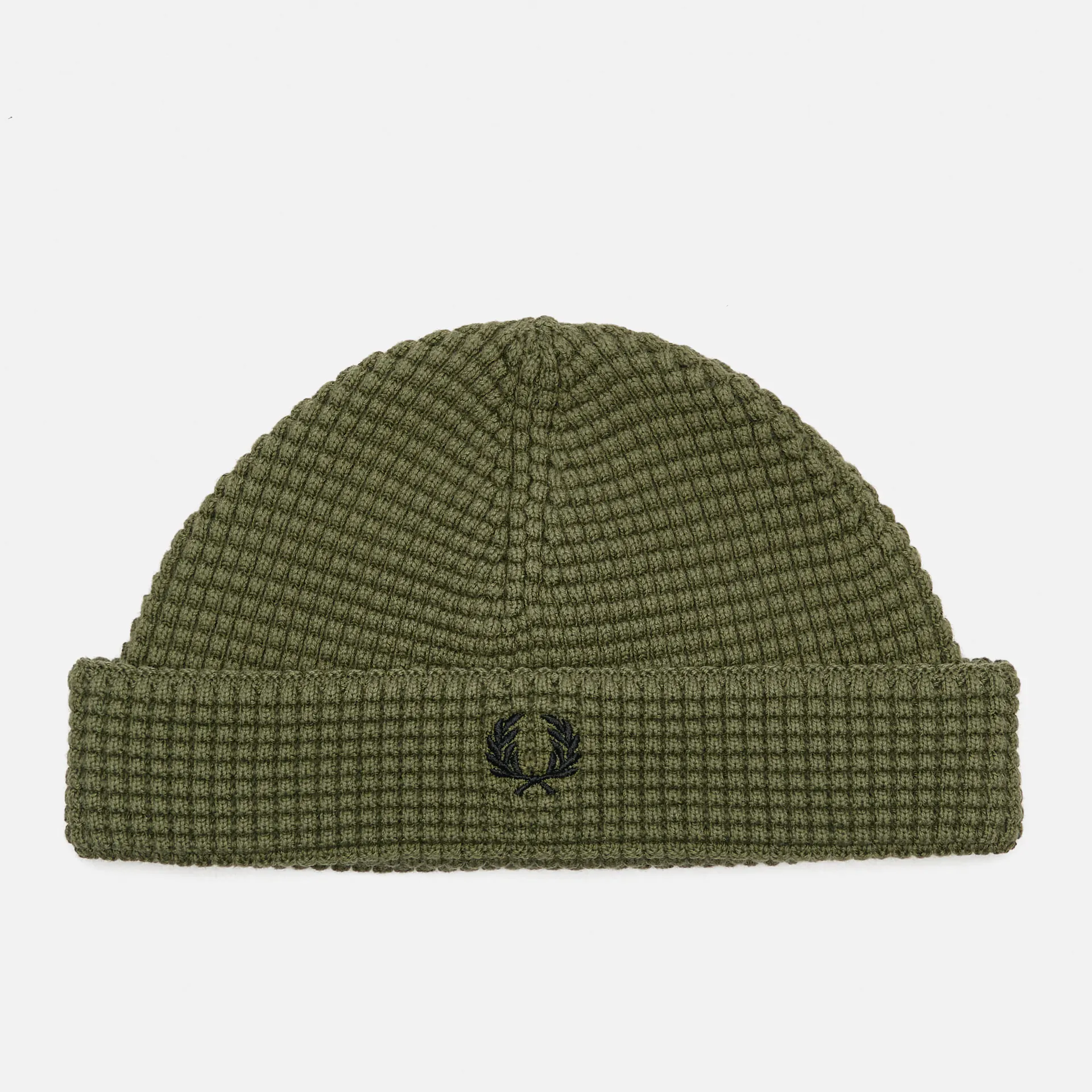 Fred Perry Waffle Beanie Laurel Wreath Green