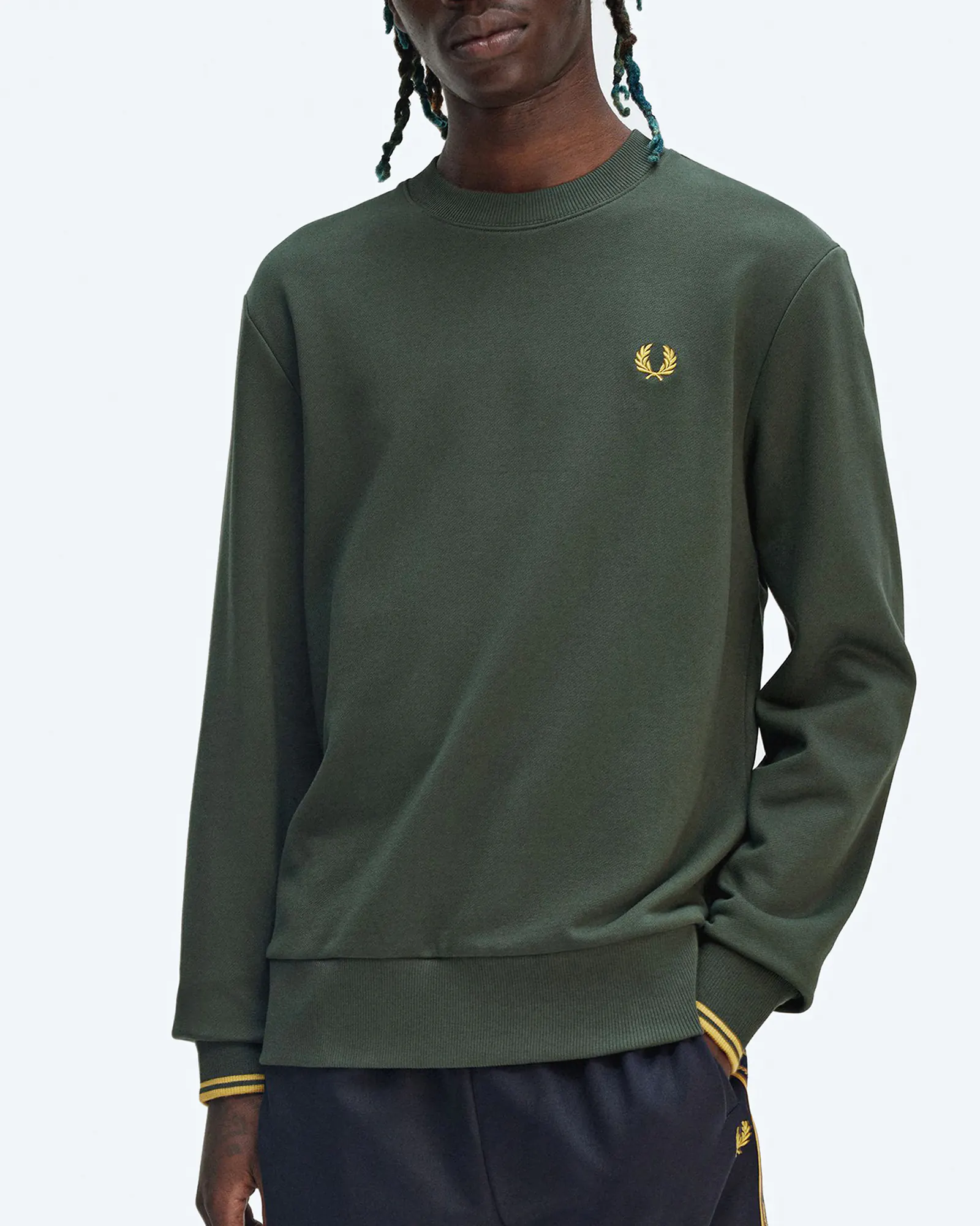 Fred Perry Crew Neck Sweatshirt Court Green