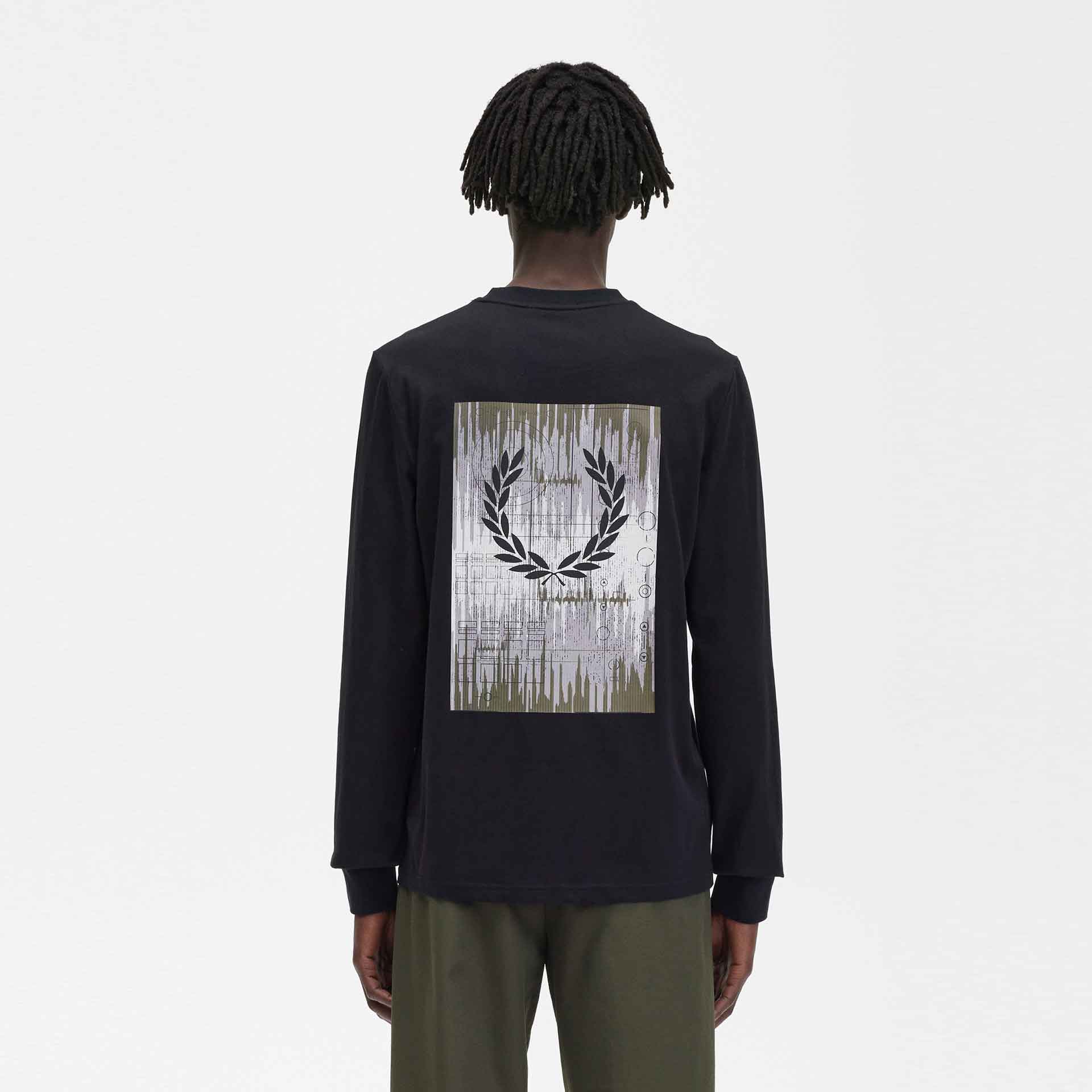 Fred Perry Graphic Soundwaves Longsleeve Black