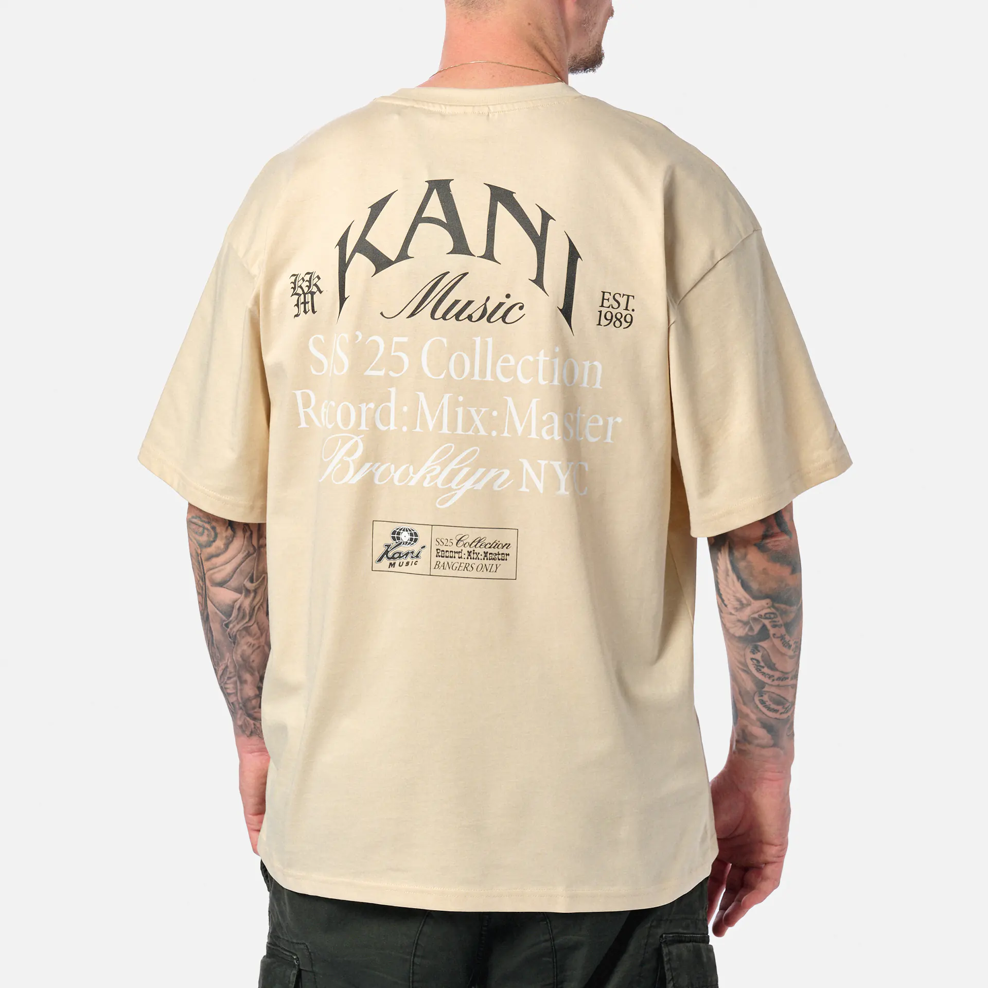 Karl Kani Music Print T-Shirt Beige