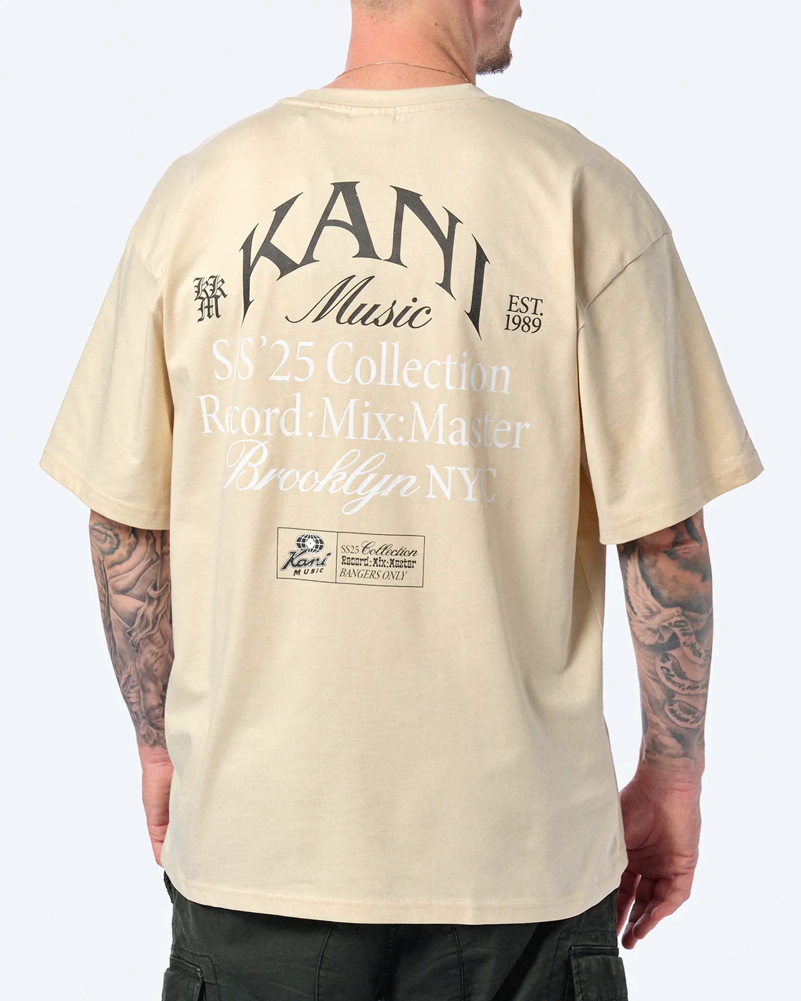 Karl Kani Music Print T-Shirt Beige Karl Kani Music Print T-Shirt Beige