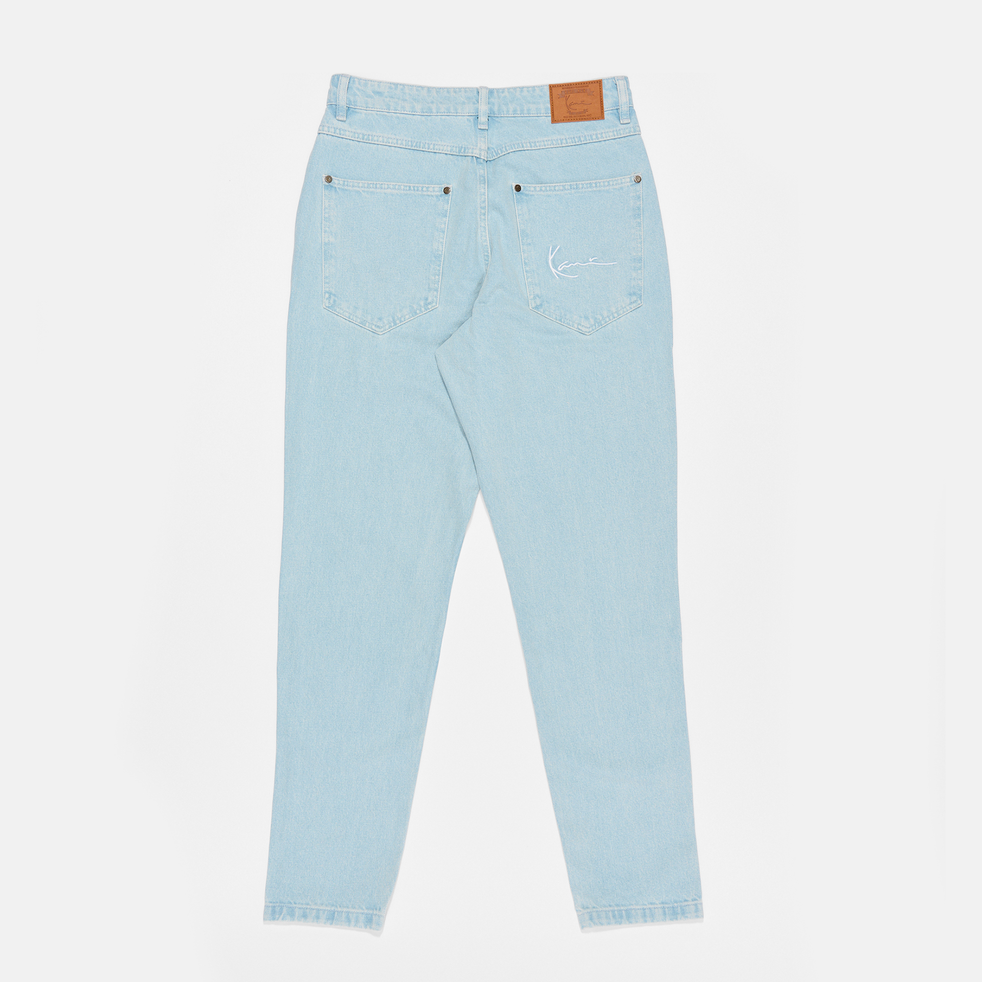 Karl Kani Small Signature Tapered Five Pocket Bleached Blue