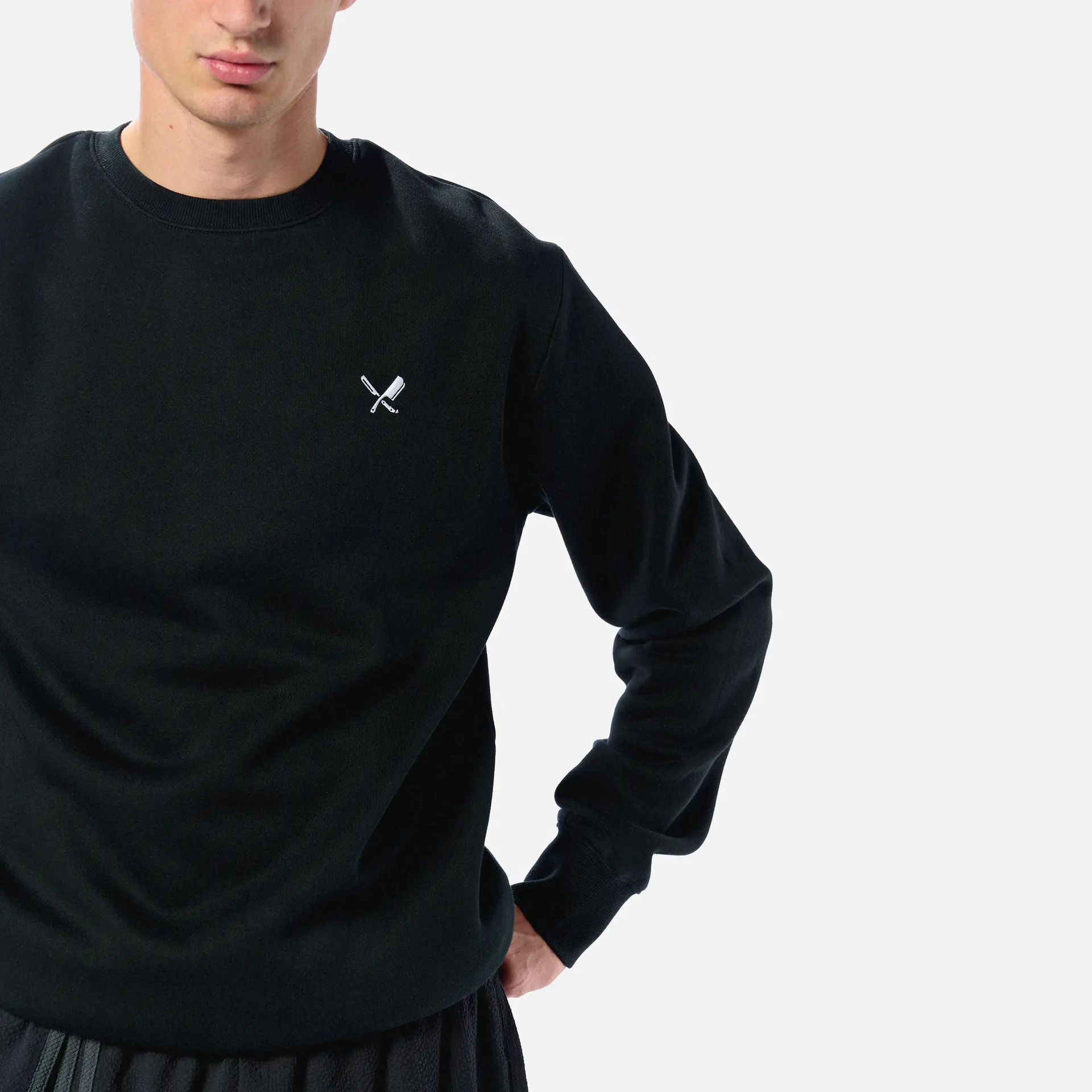 Distorted People Classic Crew Neck Sweatshirt Black