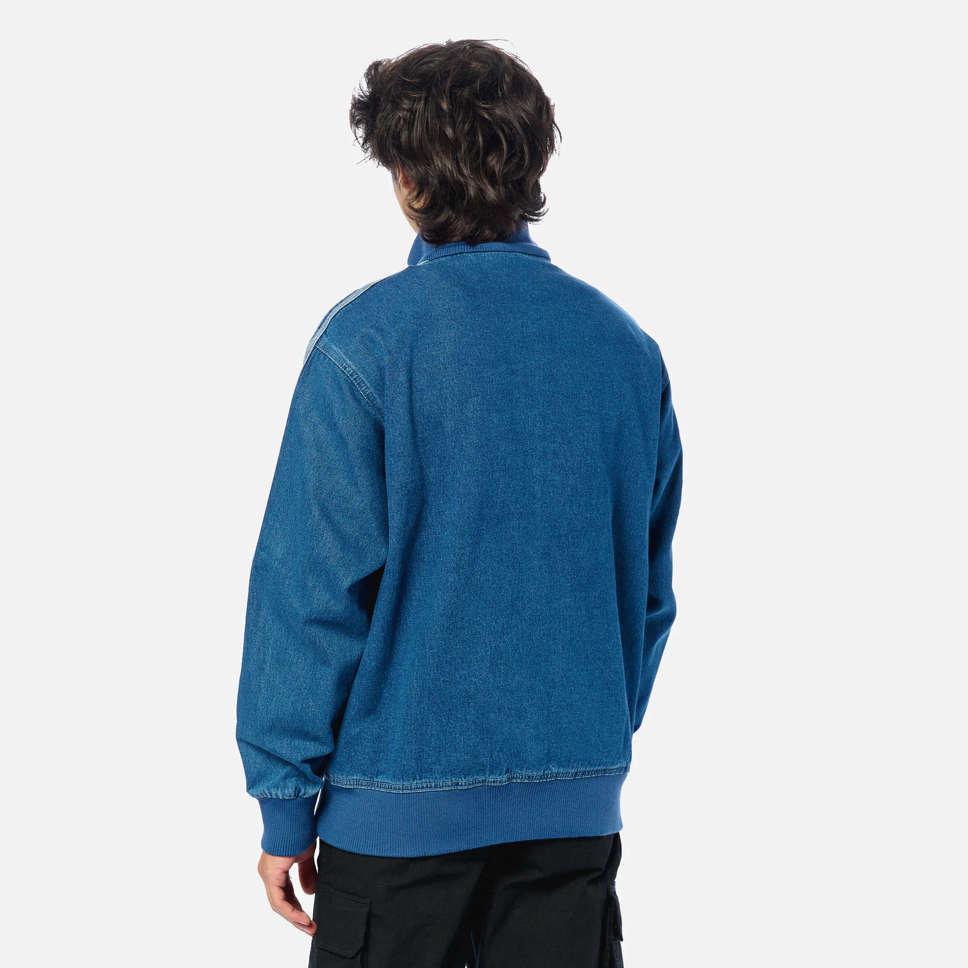 adidas Denim Football Track Jacket Blue